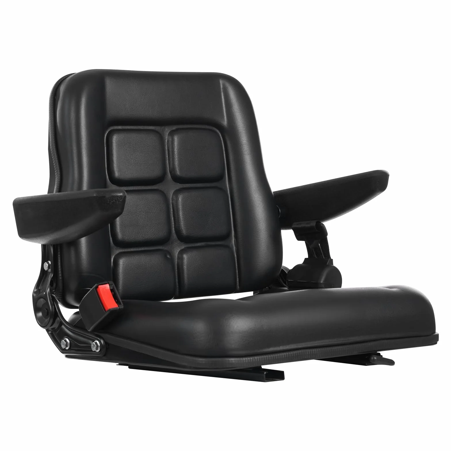 Seggiolino universale per carrello elevatore sedile trattore regolabile in pelle PVC fino a 100 kg