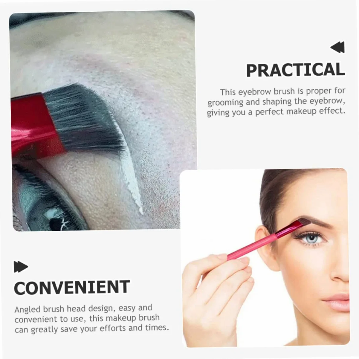 POPETPOP 10pezzi Spazzola Per Sopracciglia Angolata Strumenti Di Trucco Per Donne Per Applicare Ombretto e Portatile e Leggero