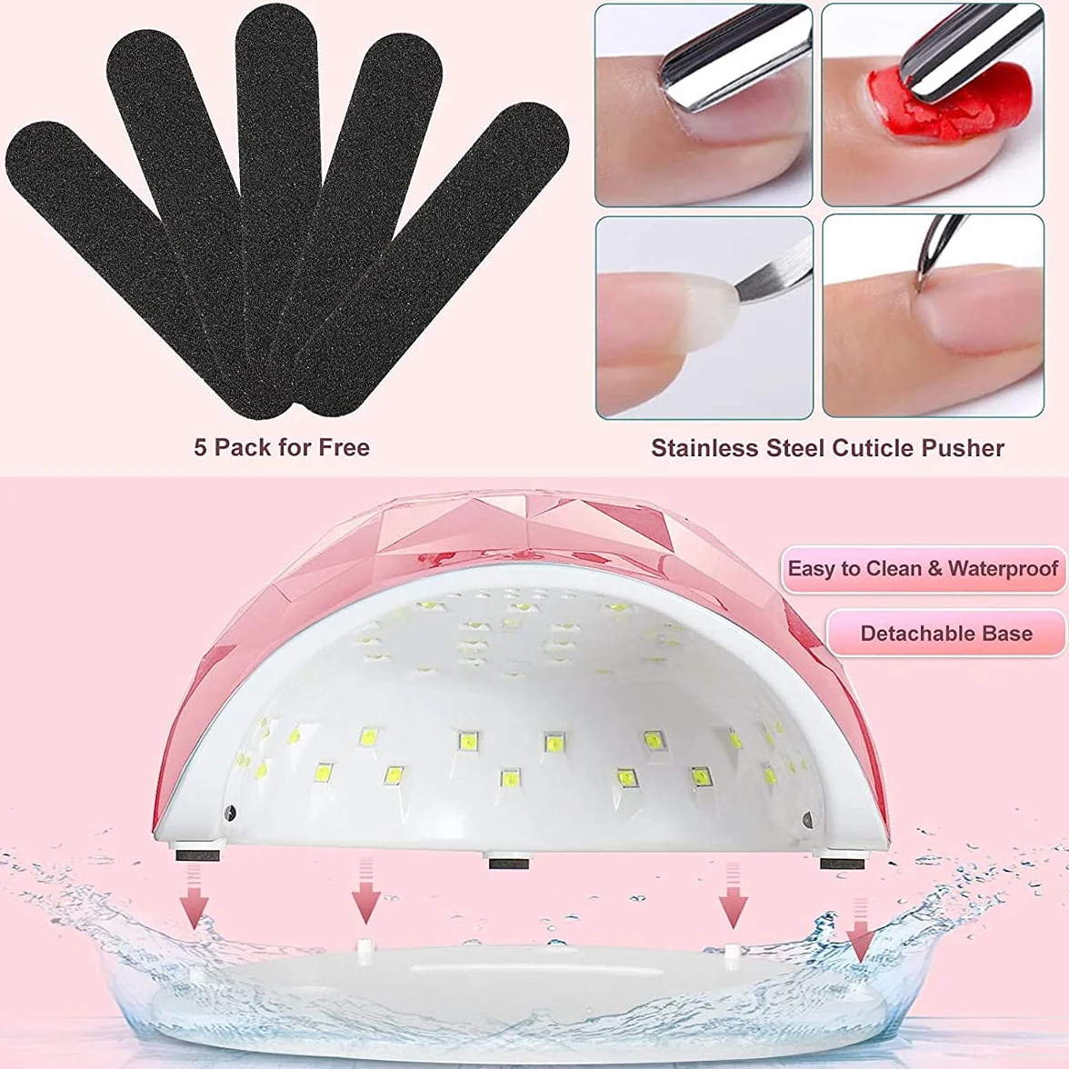 Janolia Lampada LED UV Unghie, 86W Professionale Fornetto Unghie Semipermanente per Manicure/Pedicure con Automatico Sensore, 4 Timers da 10/30/60/99S, Display LCD