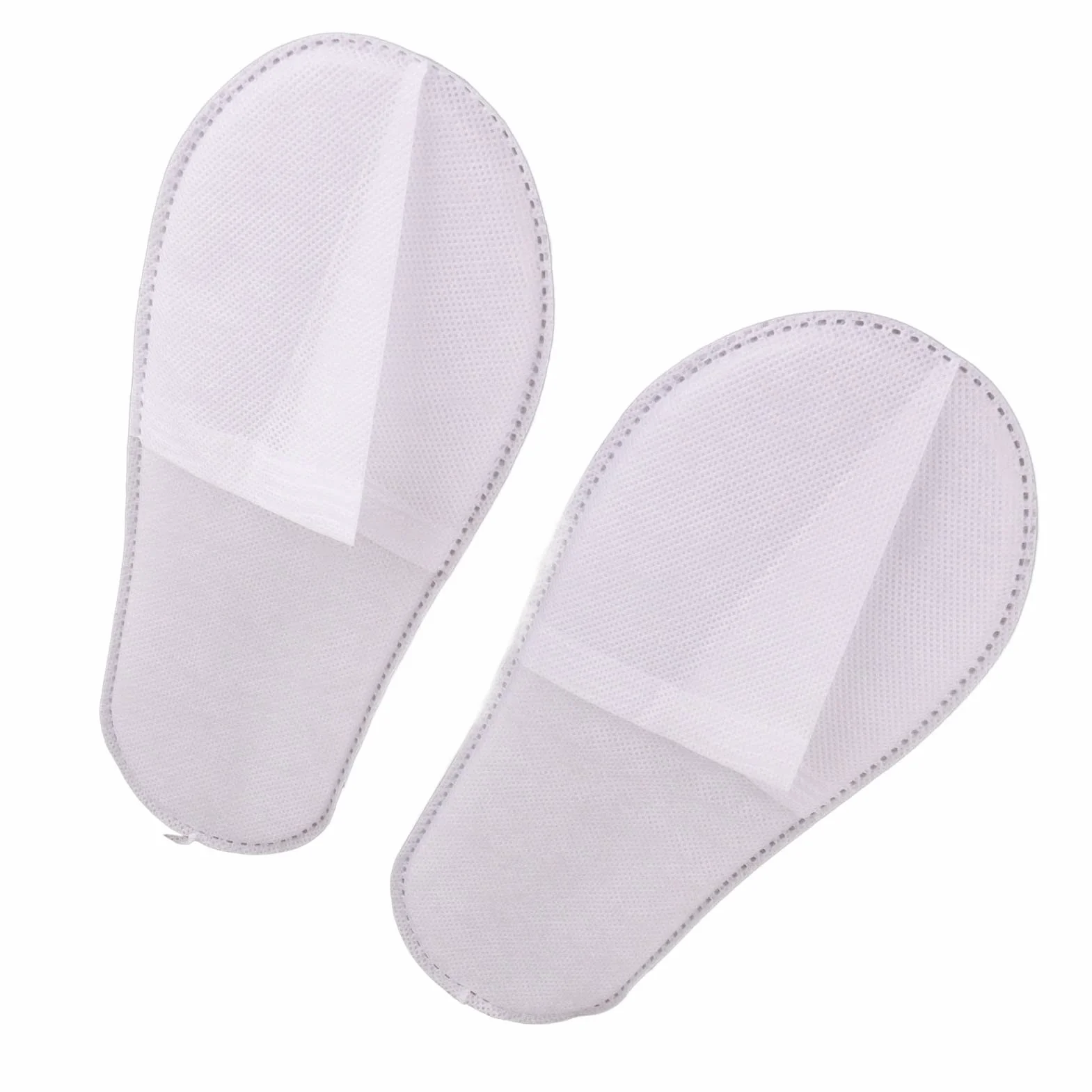 Pantofole monouso antiscivolo 50 paia suola addensata bianche tessuto non tessuto 3 mm