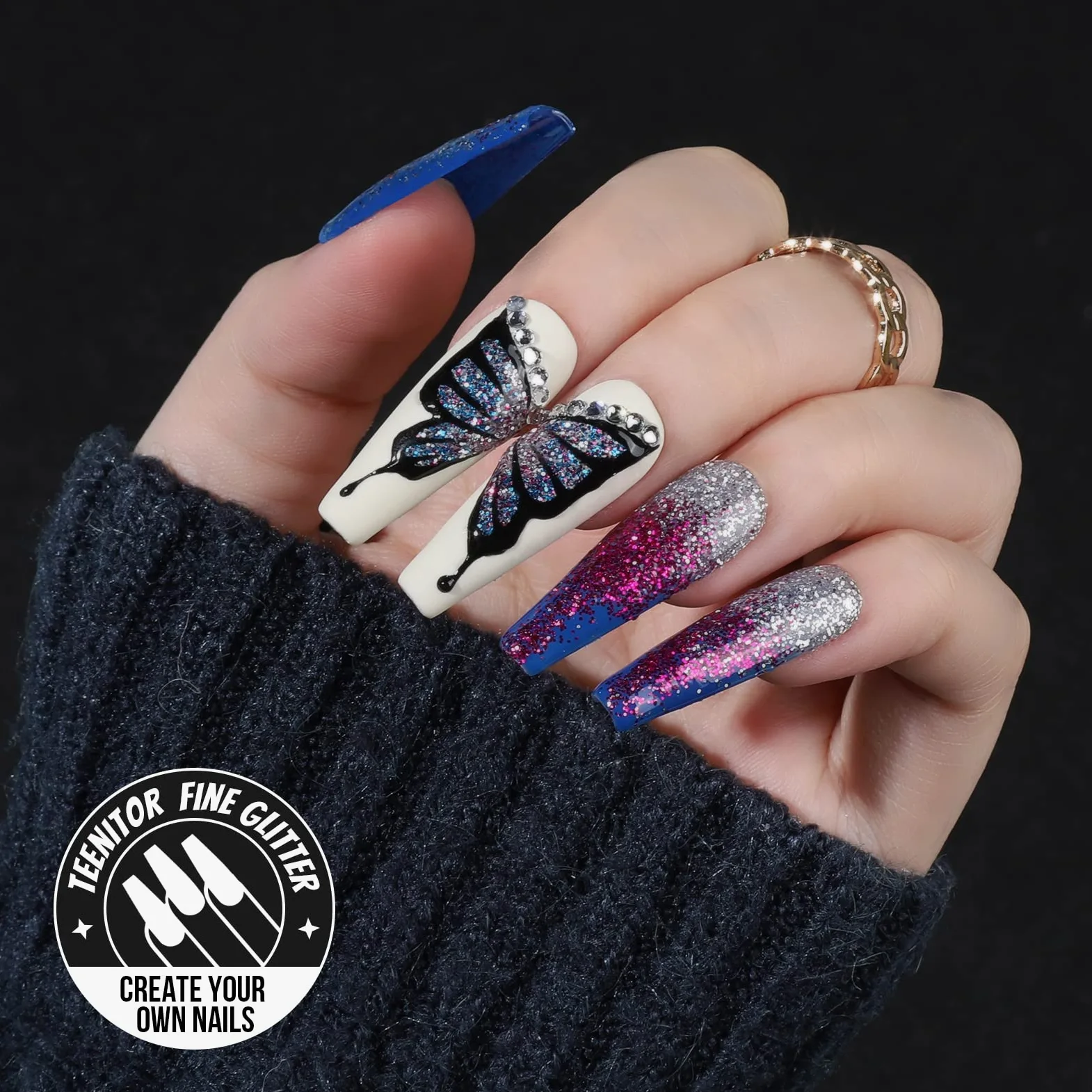 Glitter per unghie.