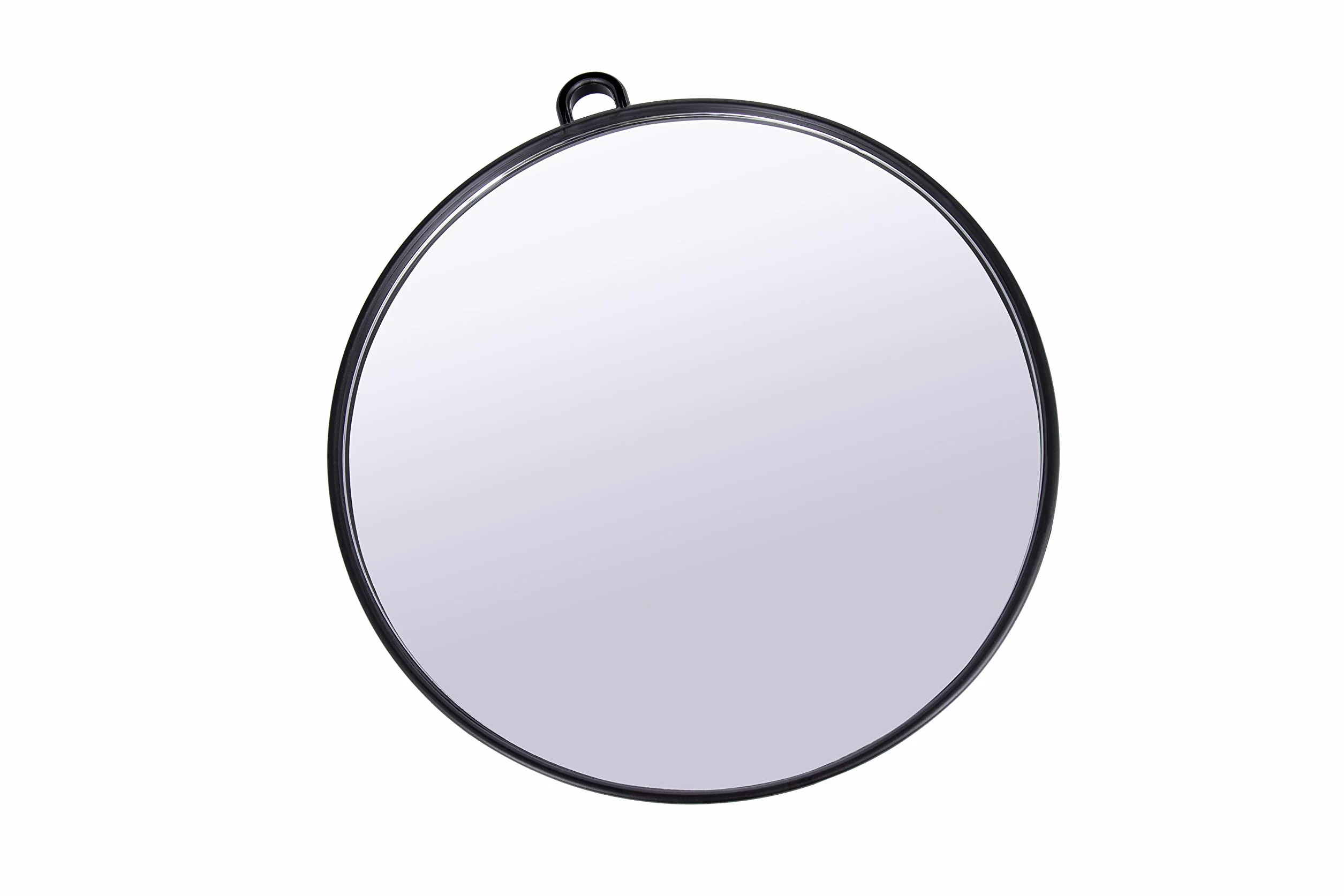 PONIK'S PROFESSIONAL - Specchio da parrucchiere portatile nero professionale per parrucchiere da salone, 28 cm, rotondo