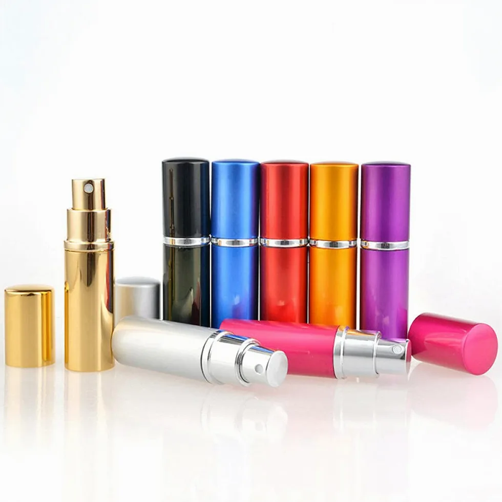 Porta Profumo da Viaggio Boccette Profumi Vuoti Ricaricabilebottiglia di Parfum Vuota del Parfum della Bottiglia del Mini del Profumo di 6Ml Riutilizzabile-8 Pezzi_10Ml Gold Gold.