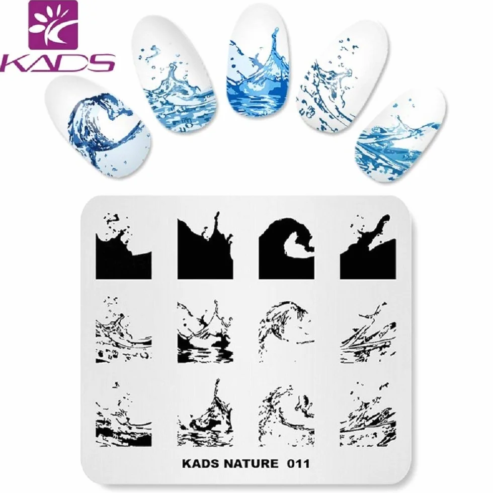 KADS Nail Stamping Piatto Oceno Natura Nail Art Timbro Template DIY Image Template Manicure Stamping Plate Stencil Tools (NA011)