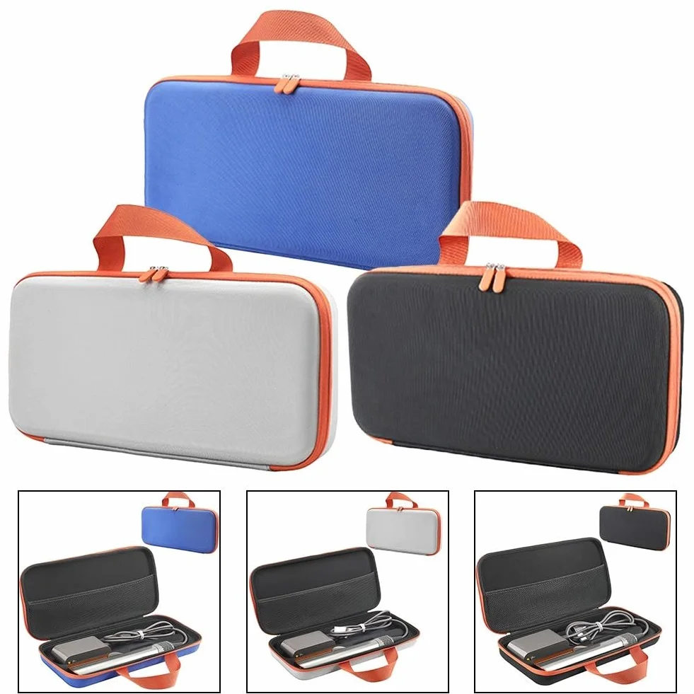 Custodia rigida protettiva per Dyson Airstrait HT01, antiurto, impermeabile, borsa da viaggio con tasca in rete per accessori per piastra per capelli, Blu, Compatto