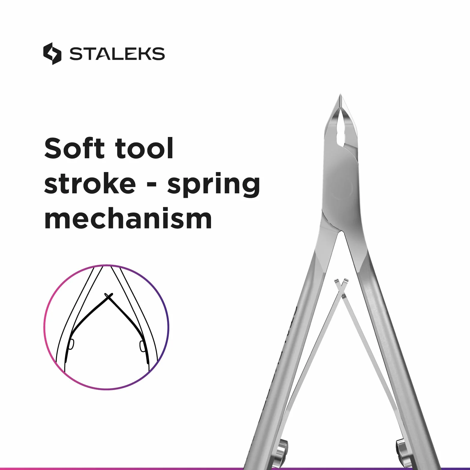 STALEKS PRO - Smart 10, Tronchesina Professionale per cuticole Lama da 3mm