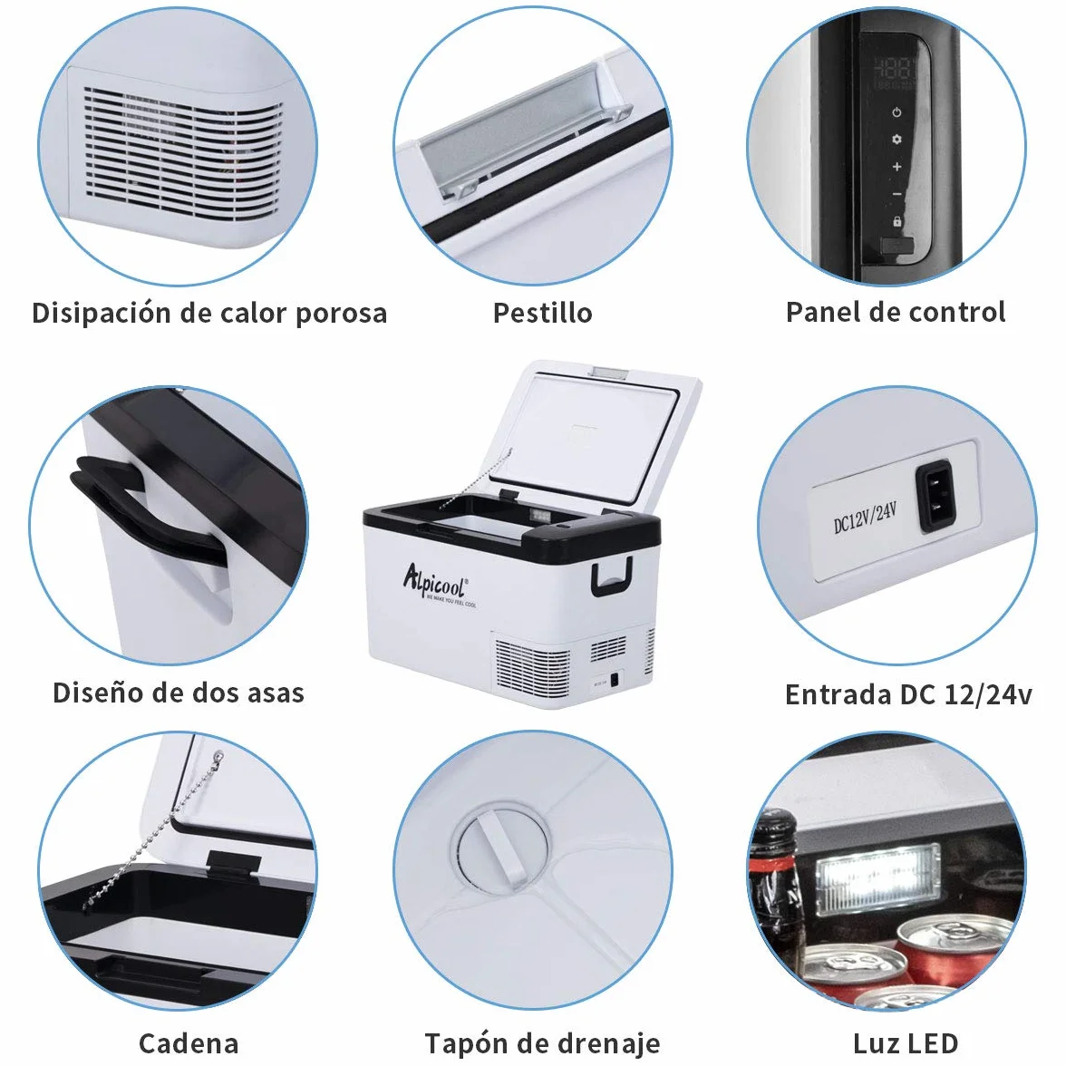 Alpicool K25 Frigorifero per Auto 25 litri 12/24V DC Congelatore Portatile con Schermo Touch LCD