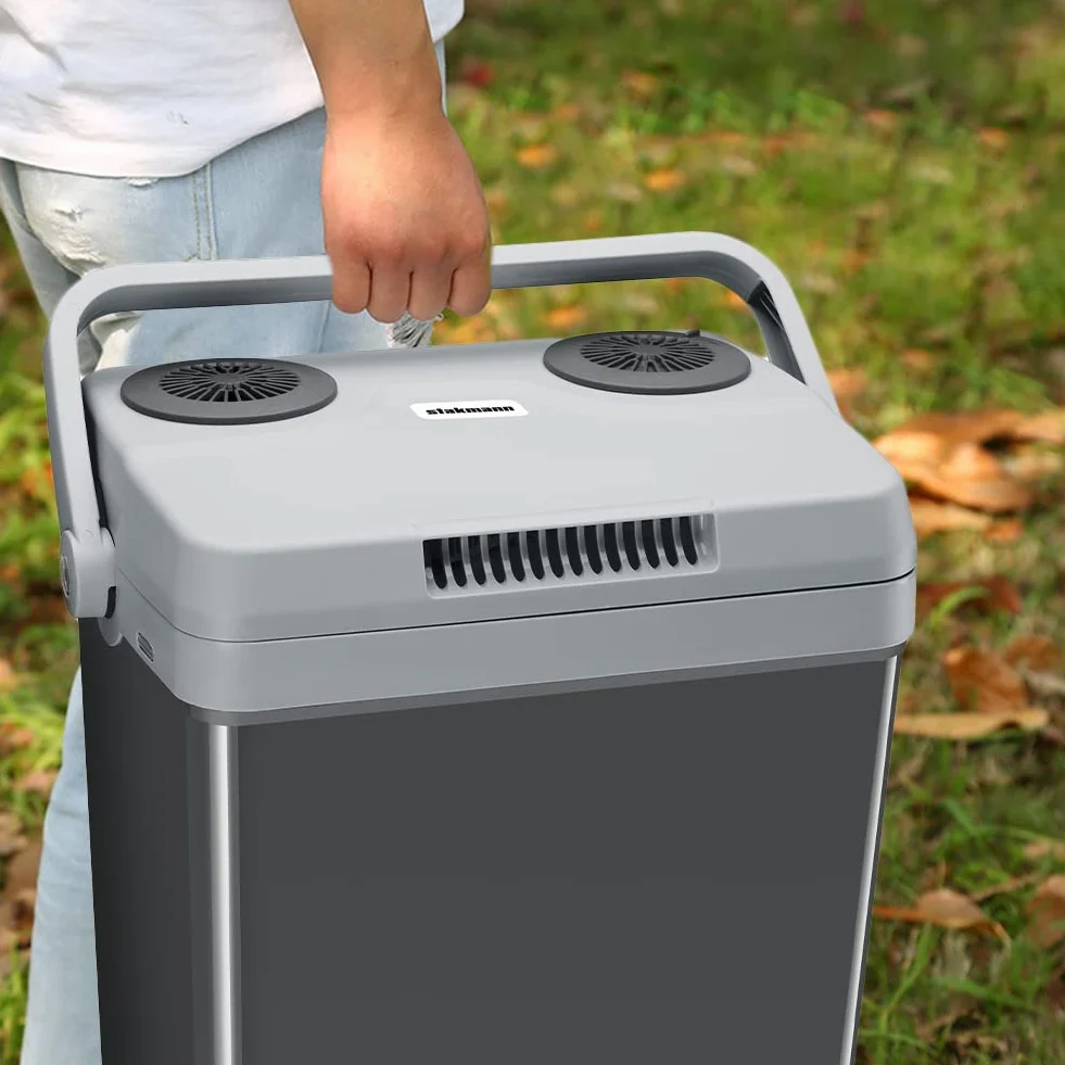 Frigorifero Elettrico Portatile 32 Litri, Mini Frigo 230V 12V, Freddo e Caldo per Camion Auto Campeggio
