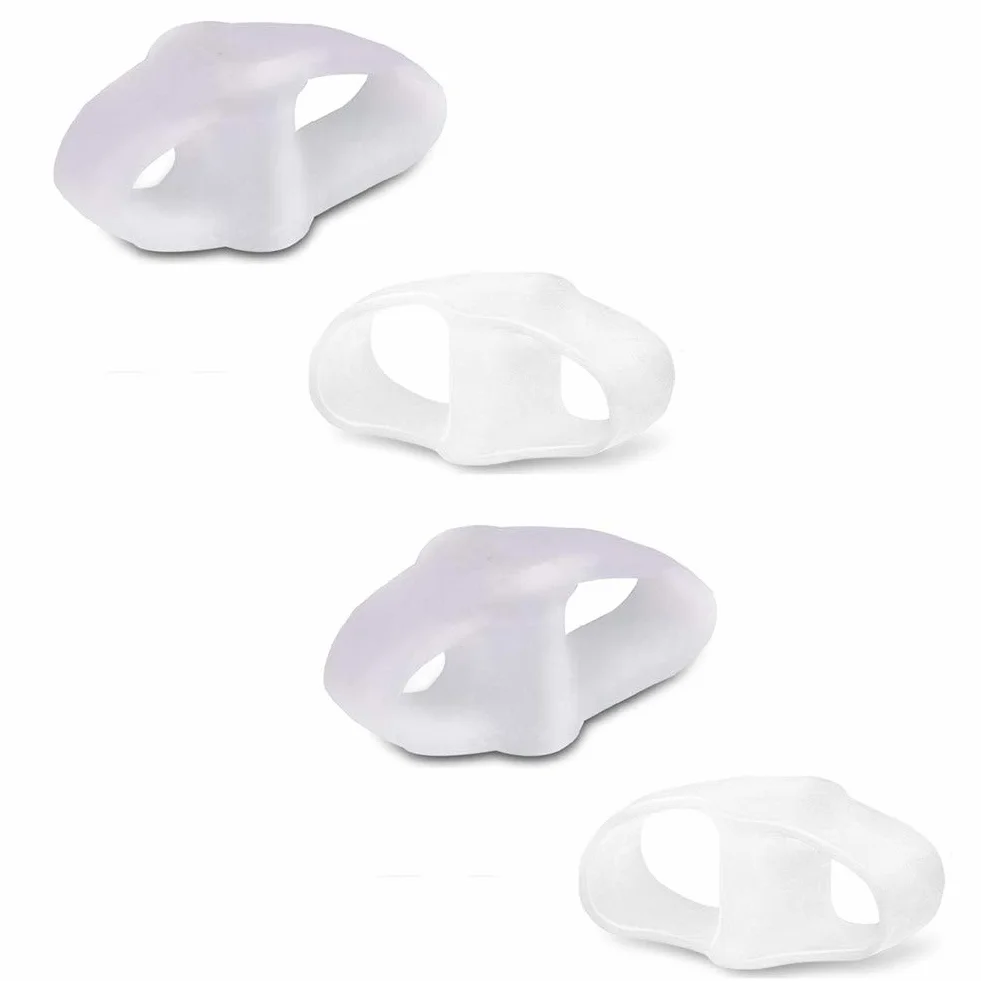 Separatori Per Alluce Valgo, Distanziatori Per Alluce per l'allineamento Dell'alluce, Correttore in Silicone per Dita Sovrapposte e Borsite, 4 pezzi