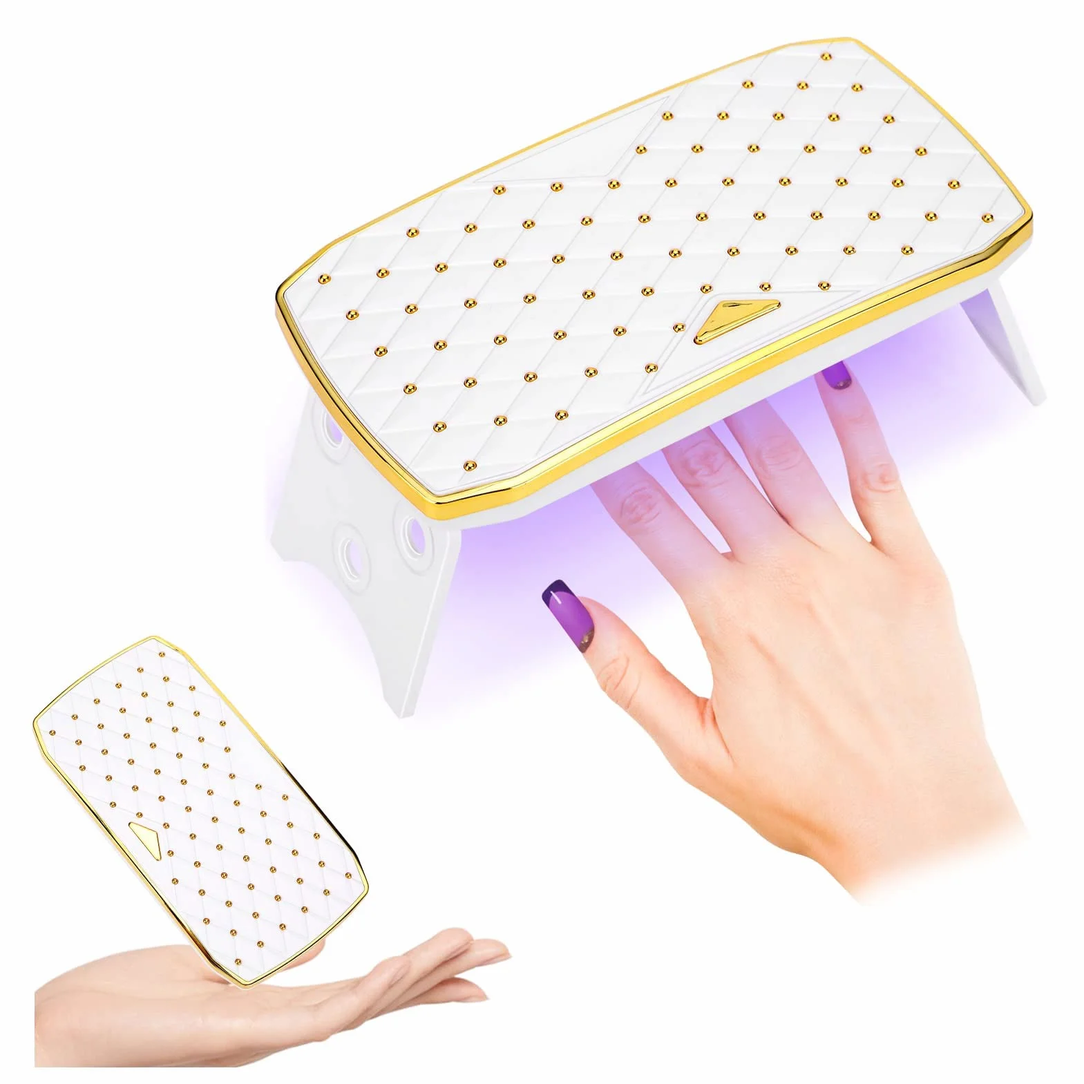 zalati Lampada per unghie da 36 W, luce UV LED, pieghevole, portatile, lampada per unghie in gel, asciugatura rapida, nail art