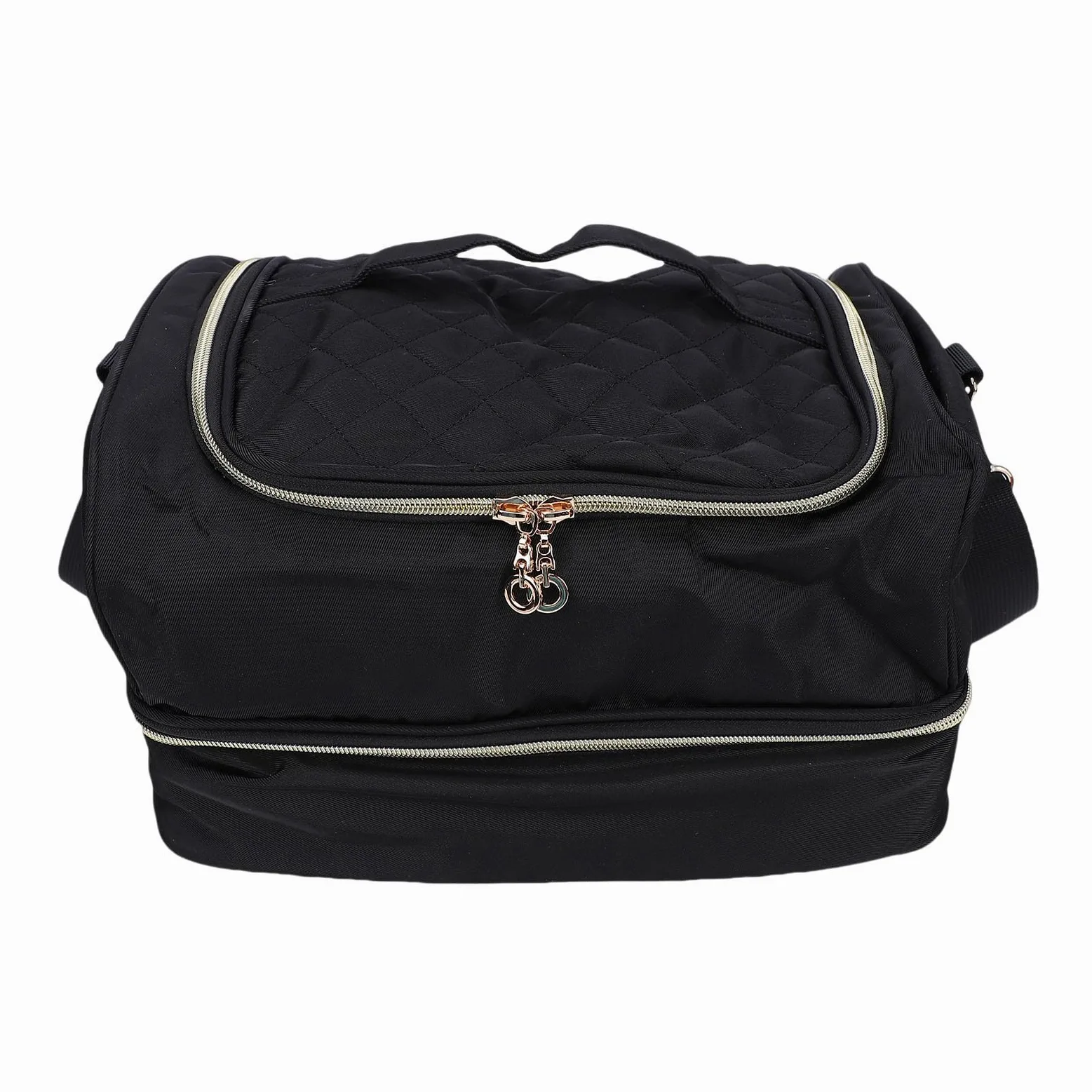 Borsa Organizer Professionale per Smalti, Custodia Portatile Viaggio per Manicure, Borsa con Tracolla Regolabile, Ideale per Artisti del Salone per Tecnici delle Unghie (BLACK)