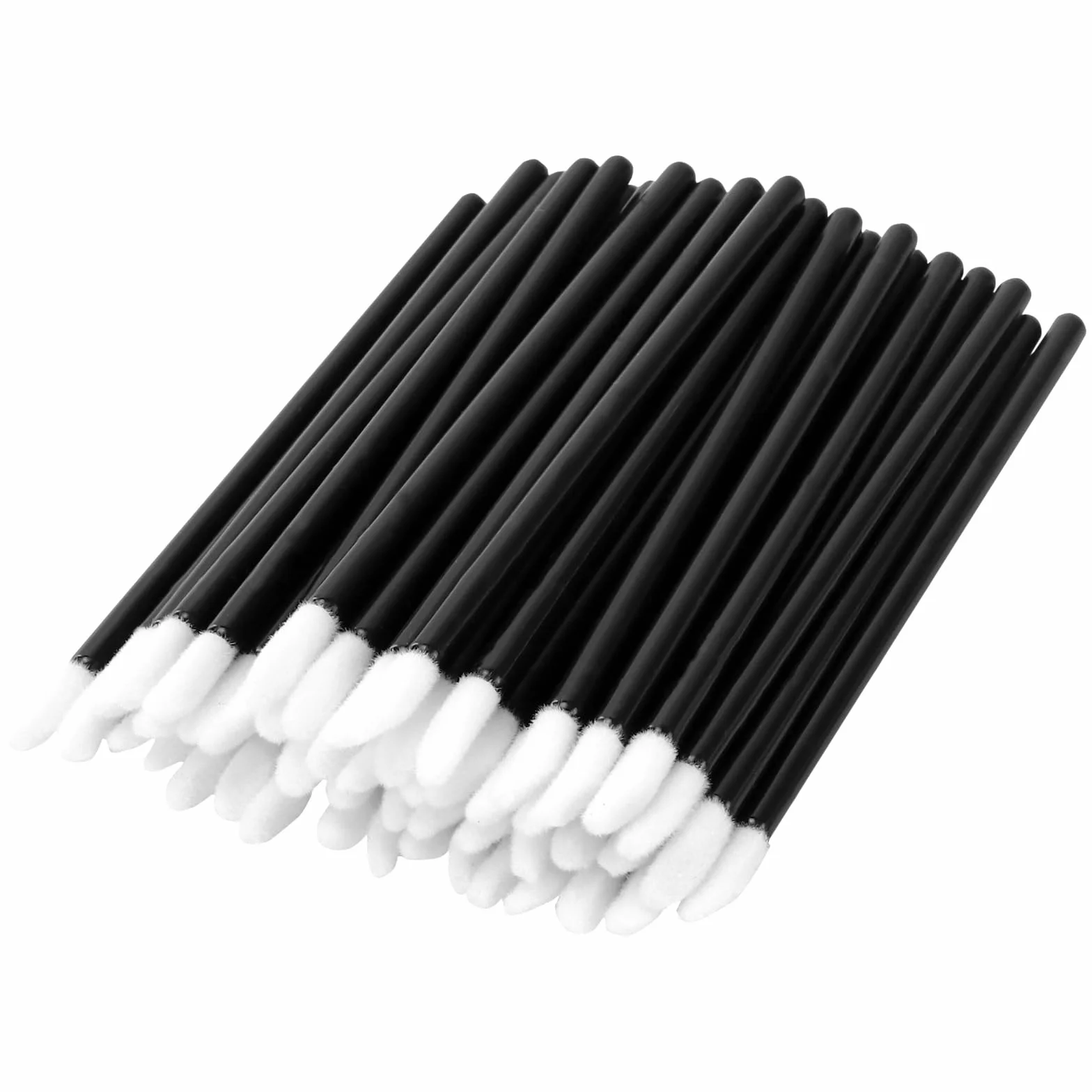 KEILEOHO 800 pennelli per labbra usa e getta, colore nero, in materiale PP, per rossetto e rossetto, applicatore cosmetico