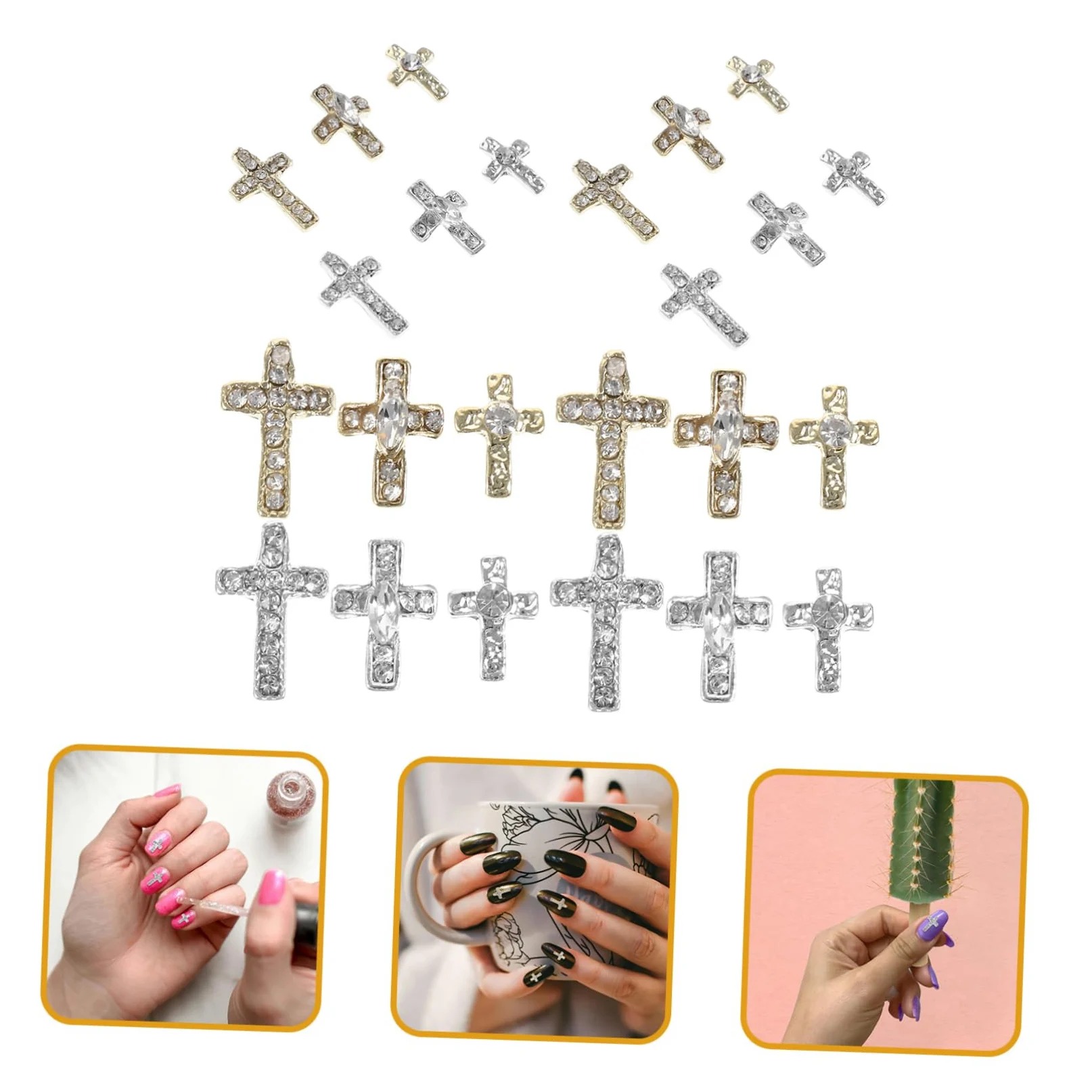 VALICLUD 3 Set Gioielli in Lega Strass Ciondoli Per Unghie Alla Moda Graziosi Ciondoli Per Unghie Per Gioielli Alla Rinfusa Per ie Kawaii Lega Di Zinco 60 Pezzi*3