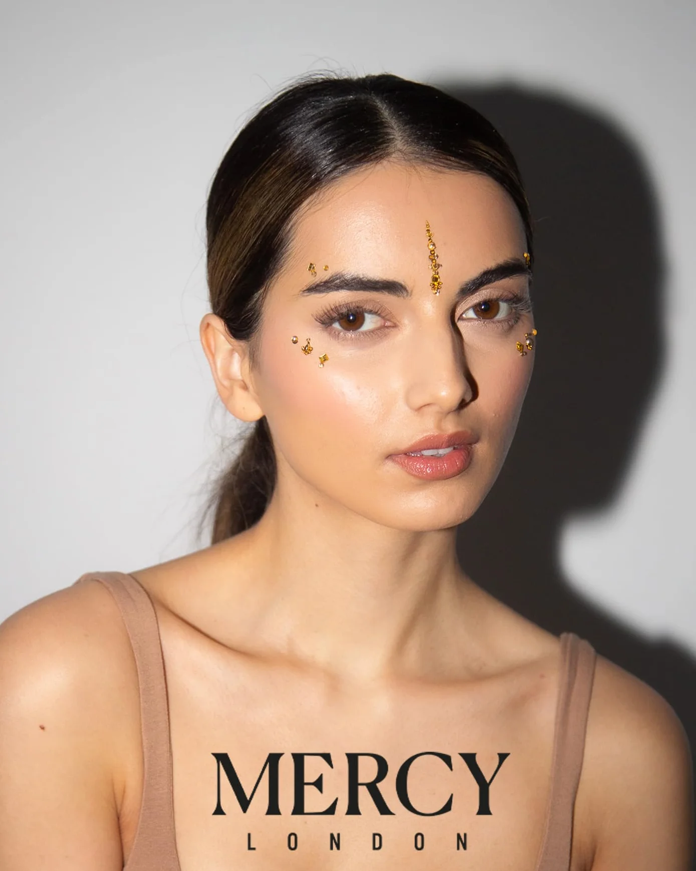 Gigi Gold Bindi ✮ Bindi Silver Crystal Jewels Indian Bindi