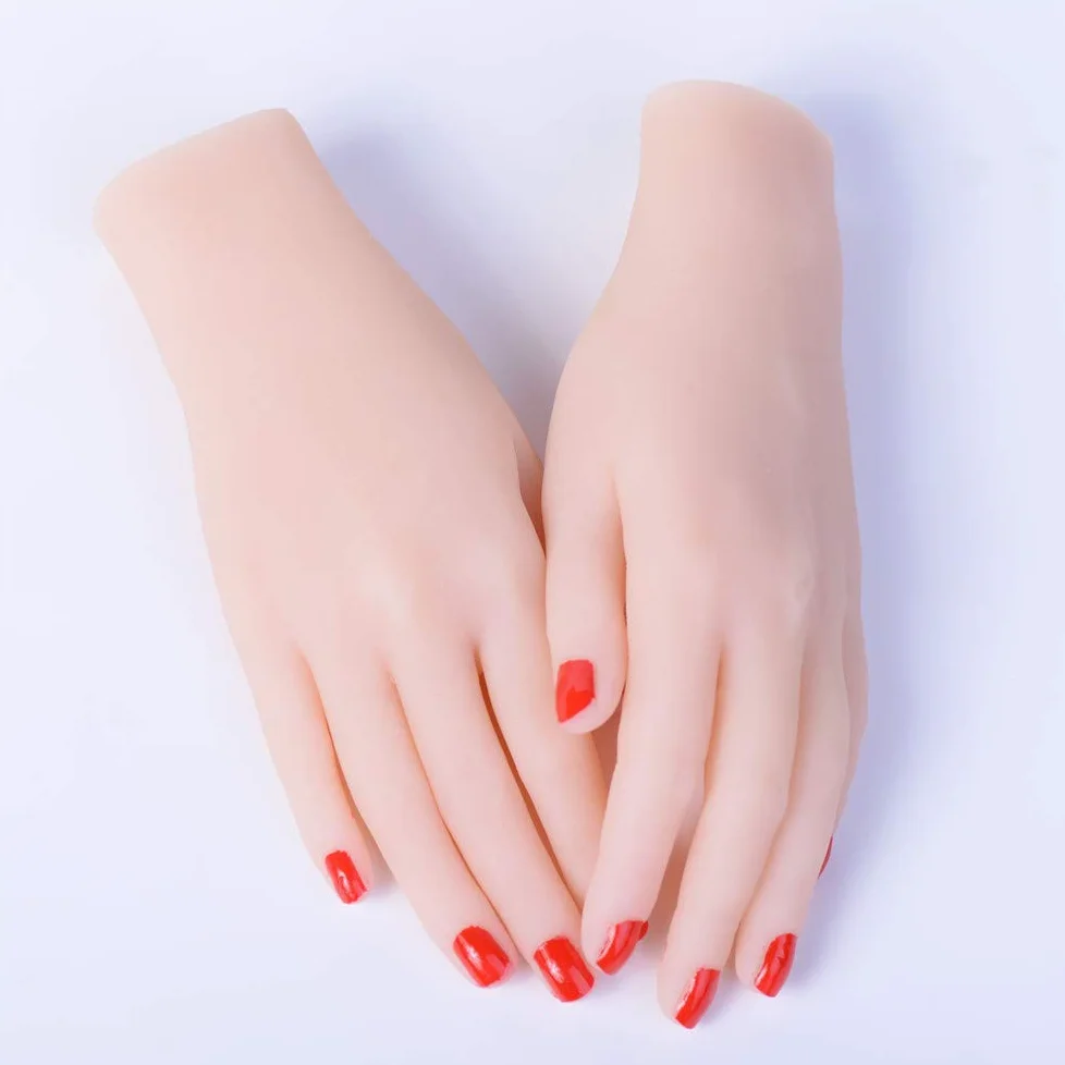 Modello di Mano in Silicone, Mani morbide Mani finte per Mani Femminili Modello Mannequin Gioielli Anello Guantobraccialebraccialetto Schizzo Nail Display