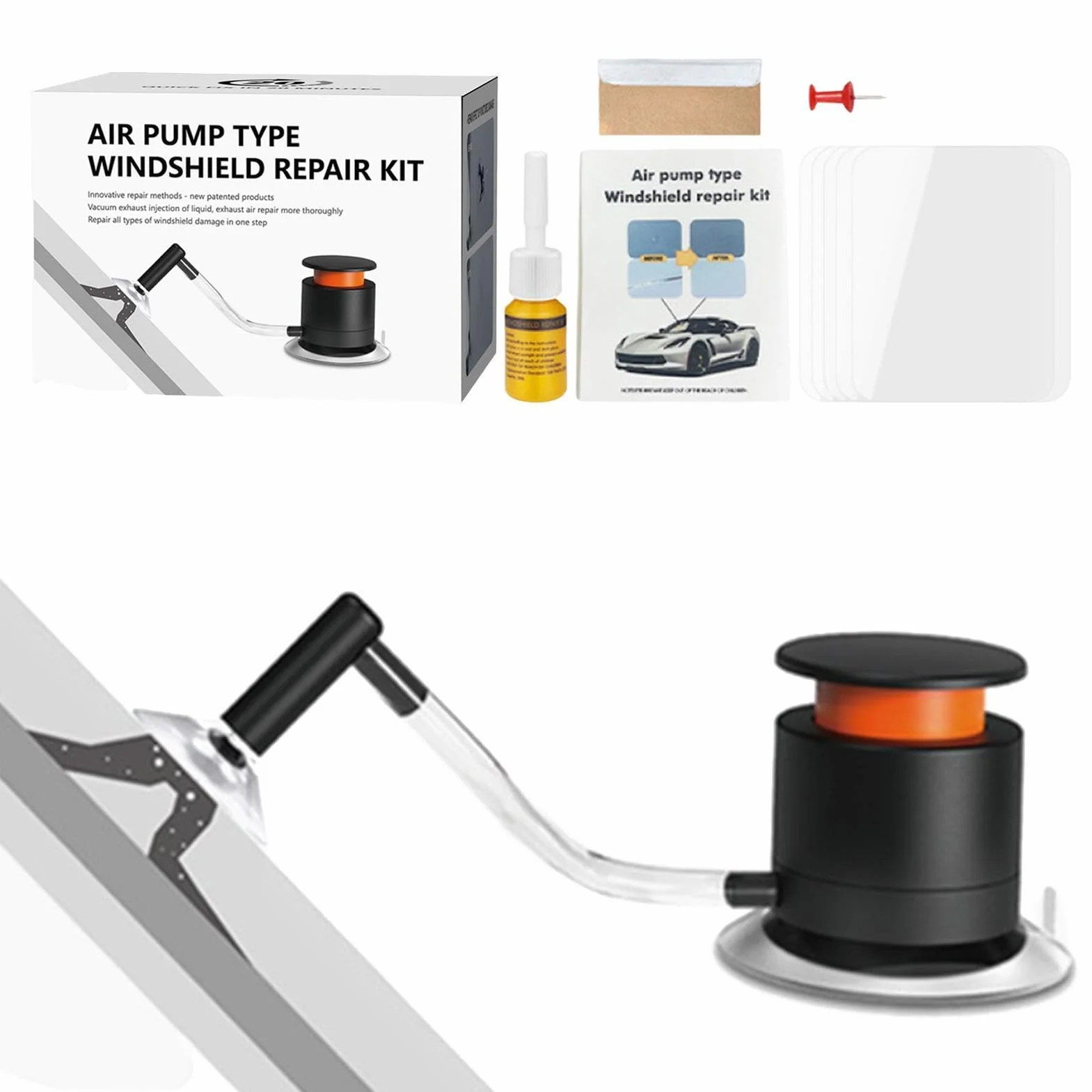 Kit di Riparazione per Parabrezza in Resina Professionale per Auto