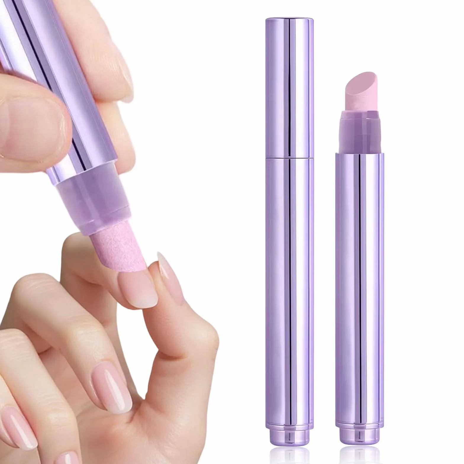 2 Pezzi 3-in-1 Penna per l'olio per cuticole, penna per olio per le cuticole pusher con punta in ceramica, penna per rimuovere cuticole idratante e illuminante, per unghie secche e stressate