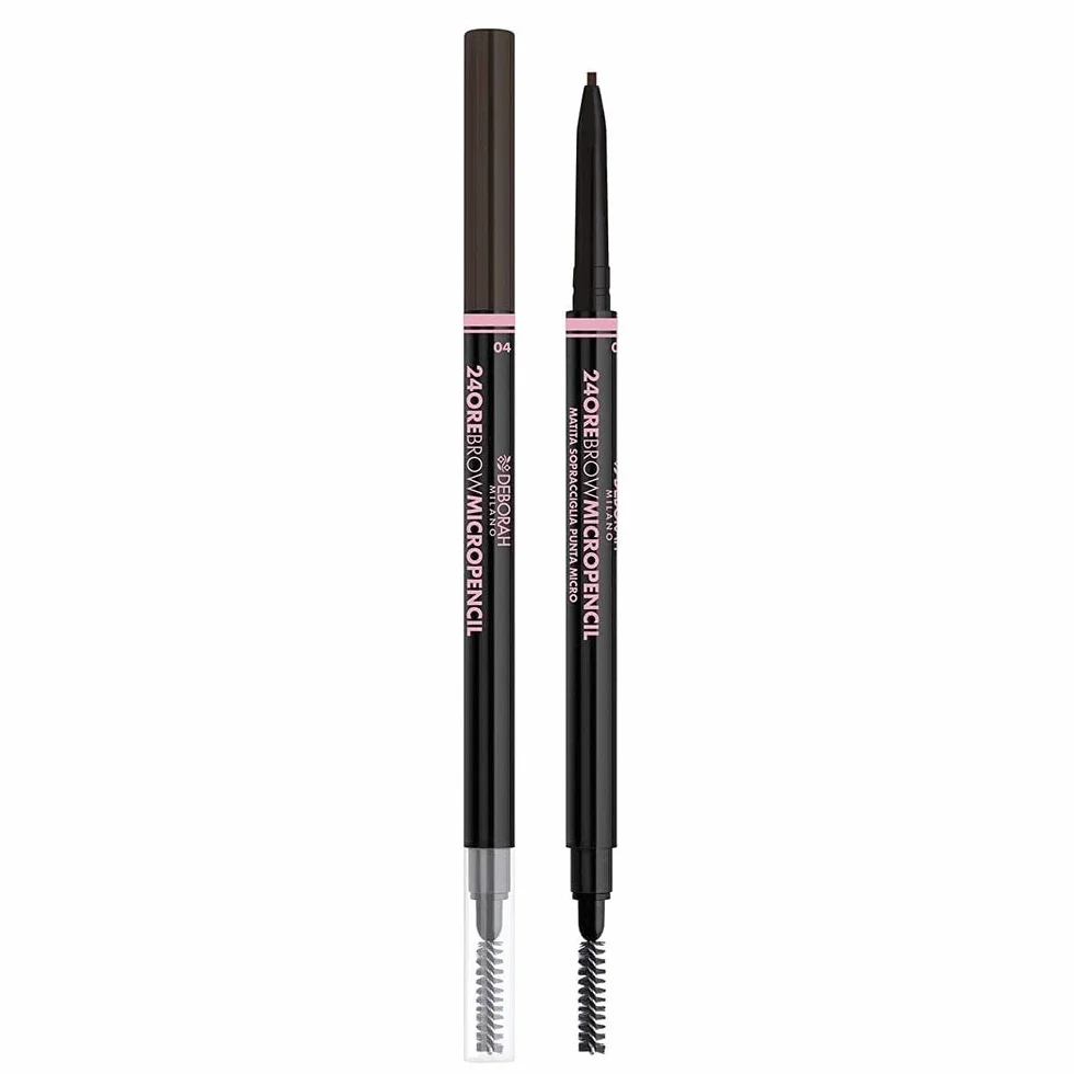 Deborah Milano - 24 Ore Brow Micropencil, 04 Brunette, Matita Automatica Iper-pigmentata a Lunga Tenuta, Dona Sopracciglia Piene, Ultra-precise e Naturali, 0.1 gr