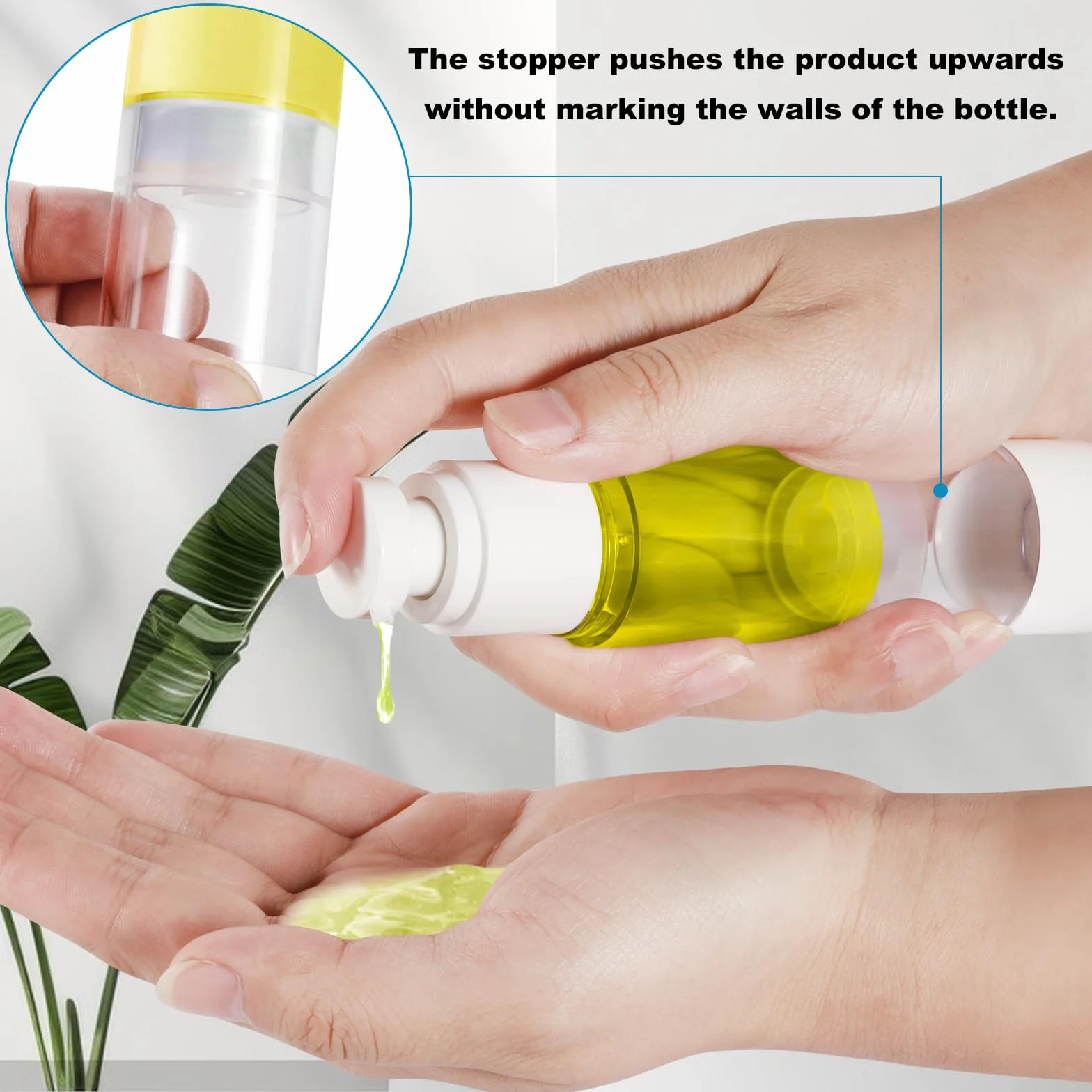 6 Pezzi 50ml Airless Porta Crema Pump, Airless Contenitore Crema Pump, Dispenser per Crema, Dispenser Cosmetico da Riempire, Bottiglie da Viaggio per Lozione, Fondotinta, Olio essenziale