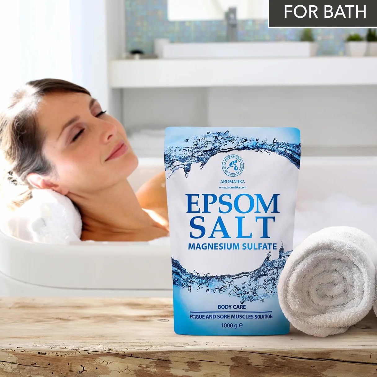 Sali da Bagno 3kg - Sali di Epsom 3000g - 100% Magnesio Naturale - Lenitivo e Allevia i Muscoli - Rilassamento e disintossicante - Cura del corpo - Miglior sonno - Pediluvio Massaggio