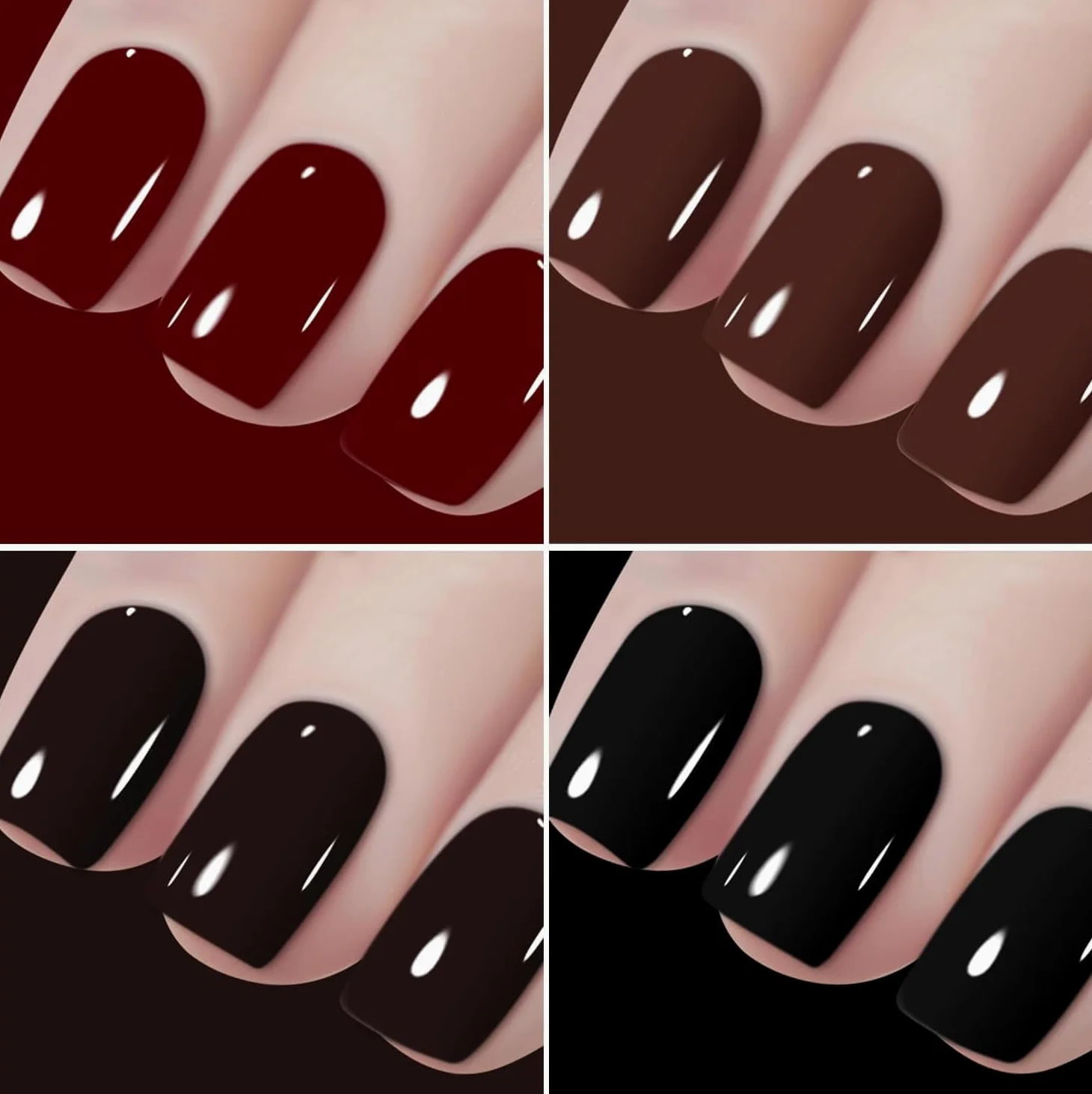 Vishine Smalto Semipermanente Unghie, 48 pcs Smalti Semipermanenti per Unghie con Base e Top Coat, Matt Coat, Smalto per Unghie in gel UV LED Nudo Rosso Semipermanente Unghie, 8ml