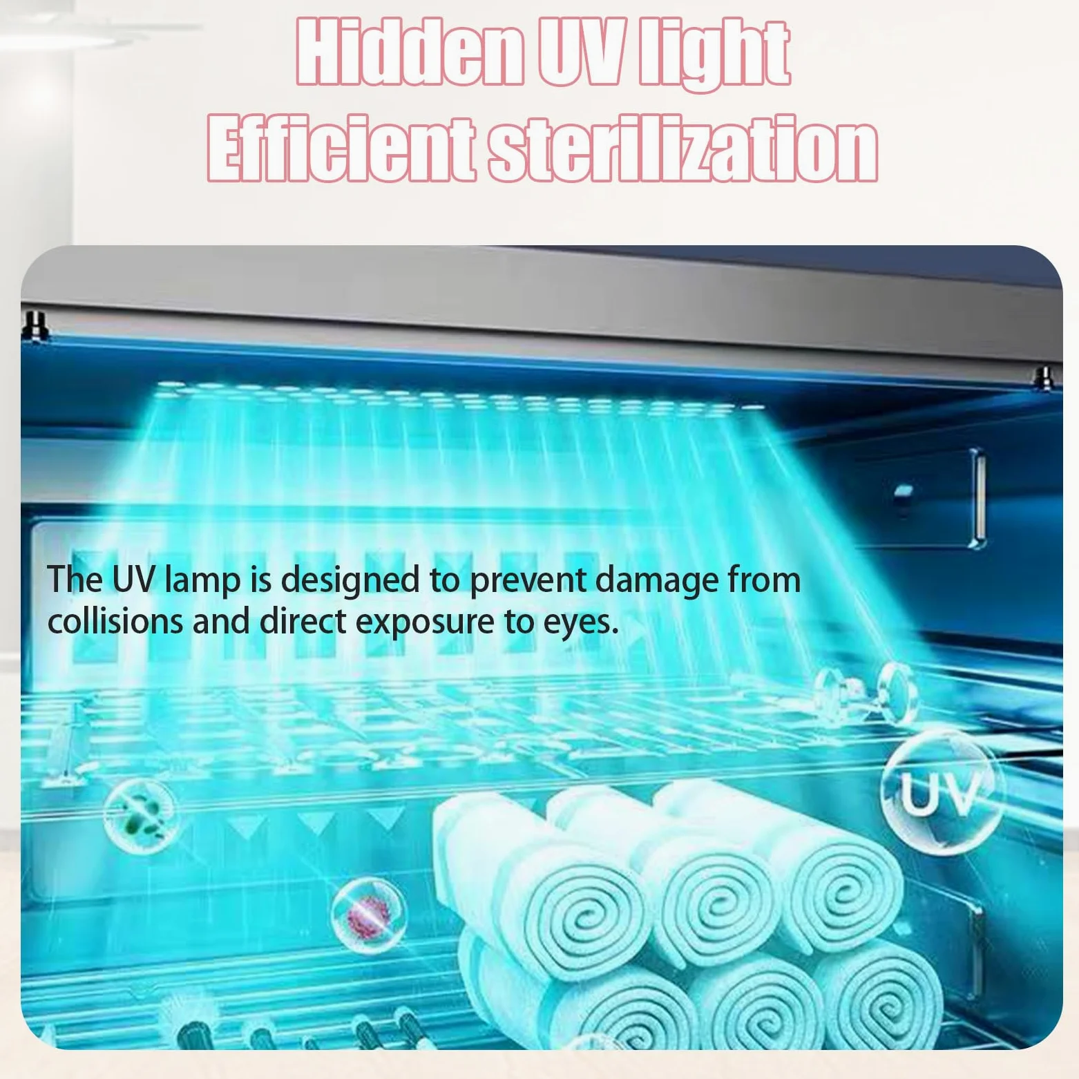 Sterilizzatore UV 24L ad alta capacità per la disinfezione, vassoio a 2 livelli, pulizia a 360° per strumenti per unghie, manicure, barbieri, spa, uso domestico, armadio per le pulizie