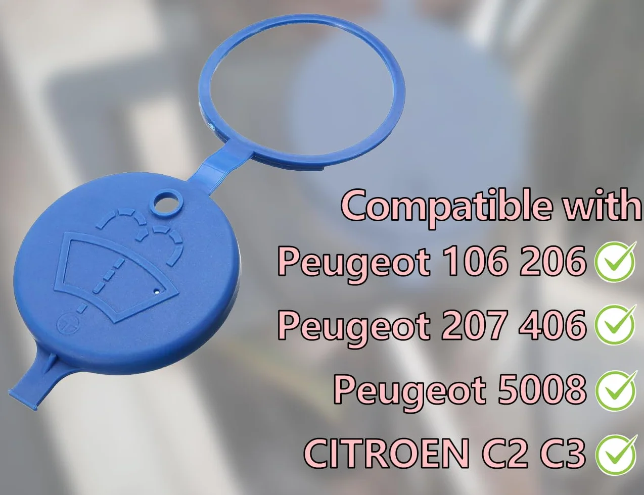 KAPSING Tappo serbatoio liquido lavavetri per auto, coperchio contenitore tergicristallo 13227300