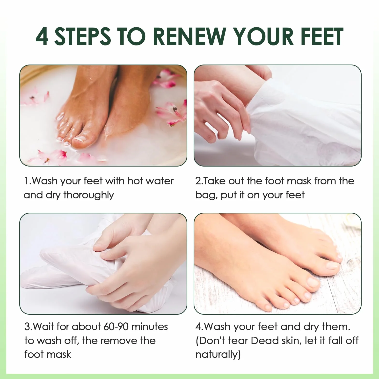 2 Paia Maschera Piedi Esfoliante, Rimuove Pelle Morta Ripara Talloni, Maschera idratante i piedi una pelle liscia per uomini e donne (Aloe Vera + Avocado)