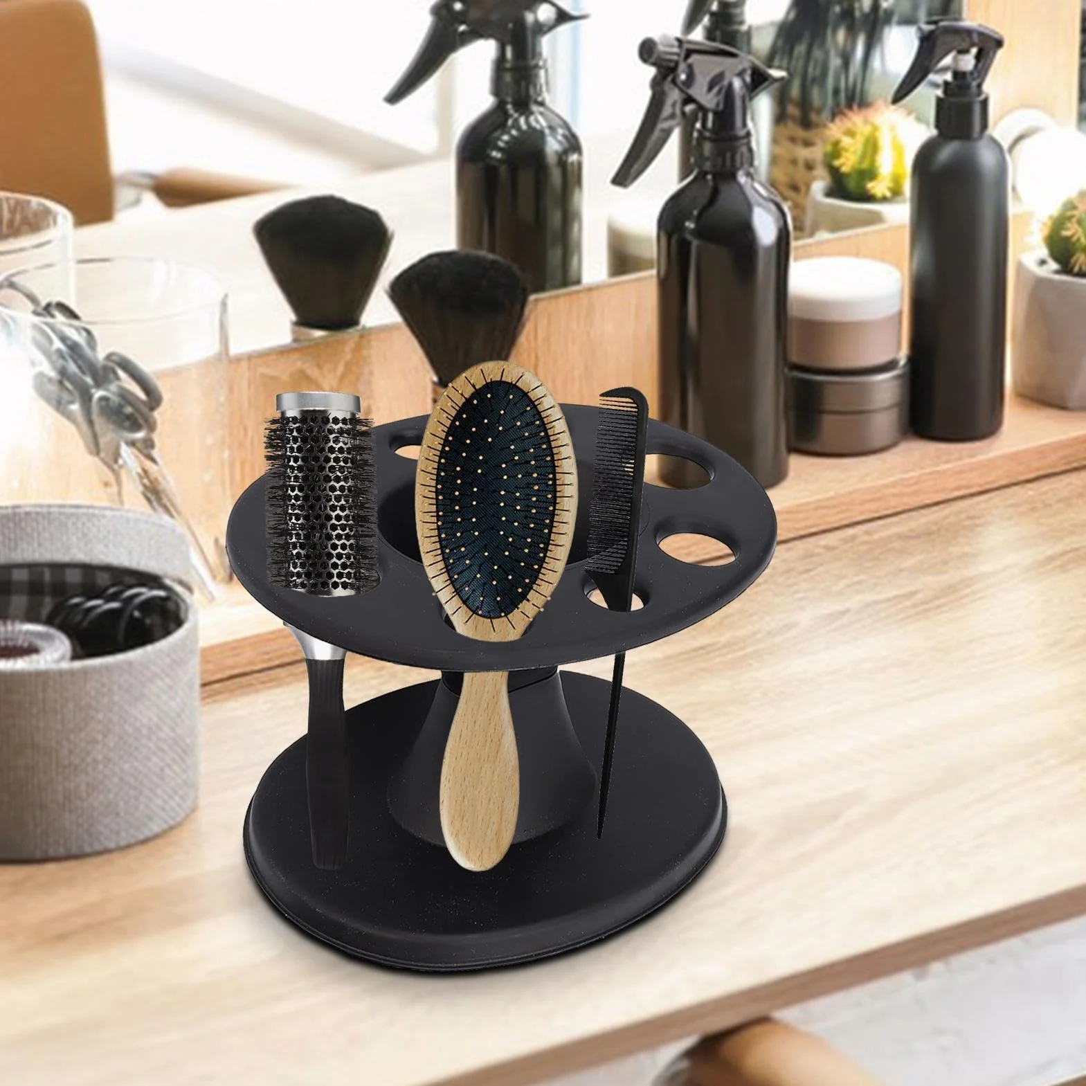 Organizer porta spazzole per capelli - Porta pettine multiuso di grande capacità, robuste forniture per parrucchieri, professionali e universali per per spazzole