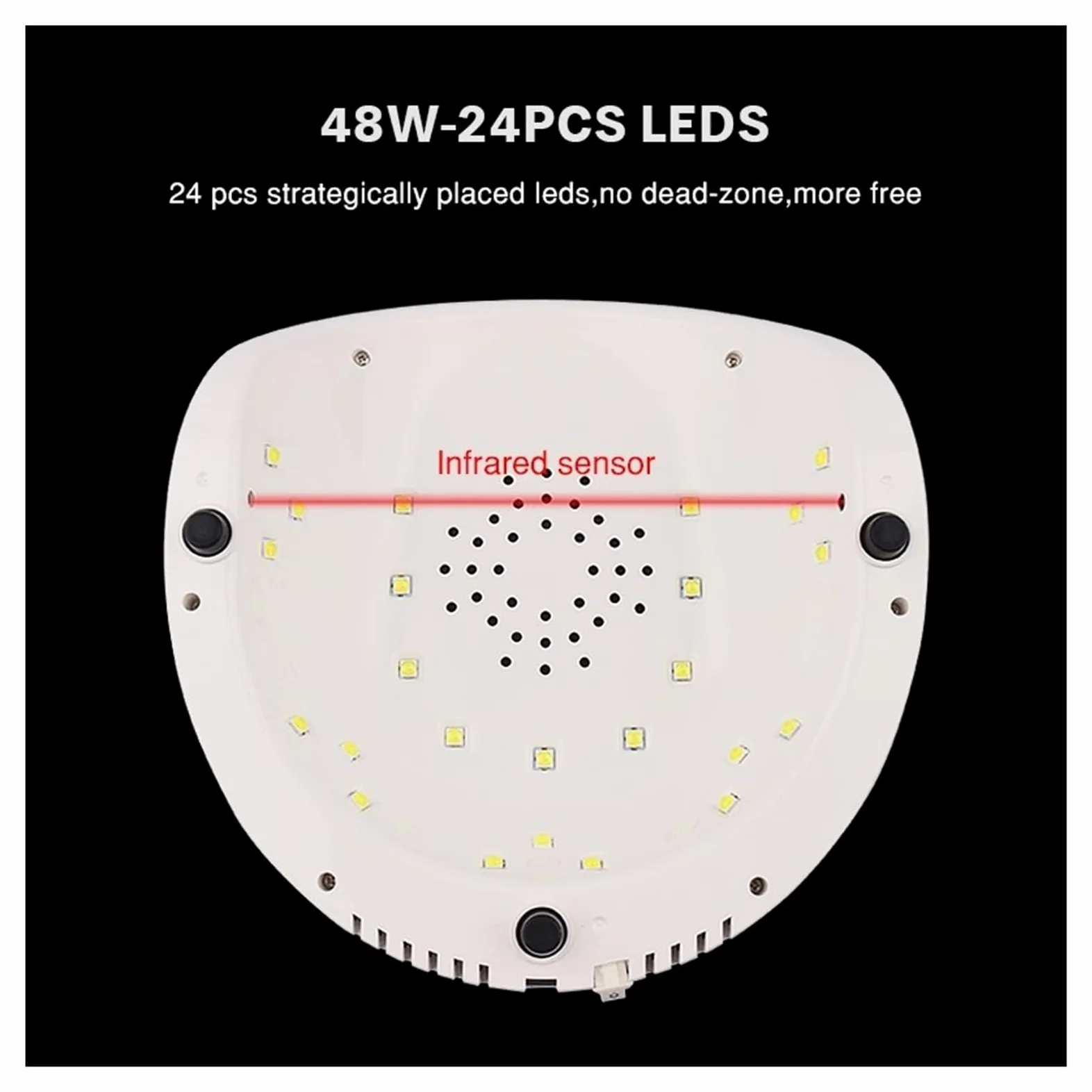 Lampada LED per unghie, Lampada UV for unghie a LED Asciugatrice for unghie 48W Lampada UV for unghie 24pcs Lampada for ghiaccio a LED Macchina for unghie artistiche Asciugatura for gel Lucidatura Str