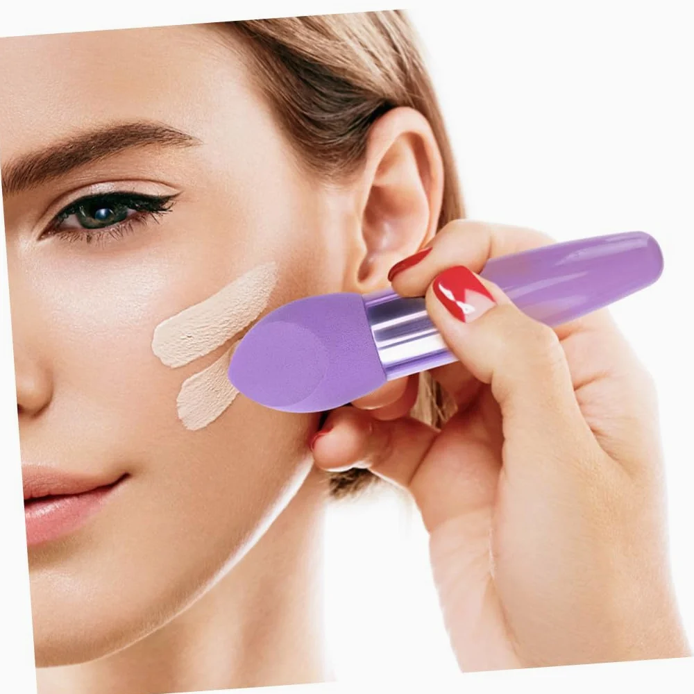 Healvian Set 6 Pezzi Pennelli il Viso a Forma di Penna in Lattice Morbido, Pratici e Portatili, per Uso Professionale e Quotidiano
