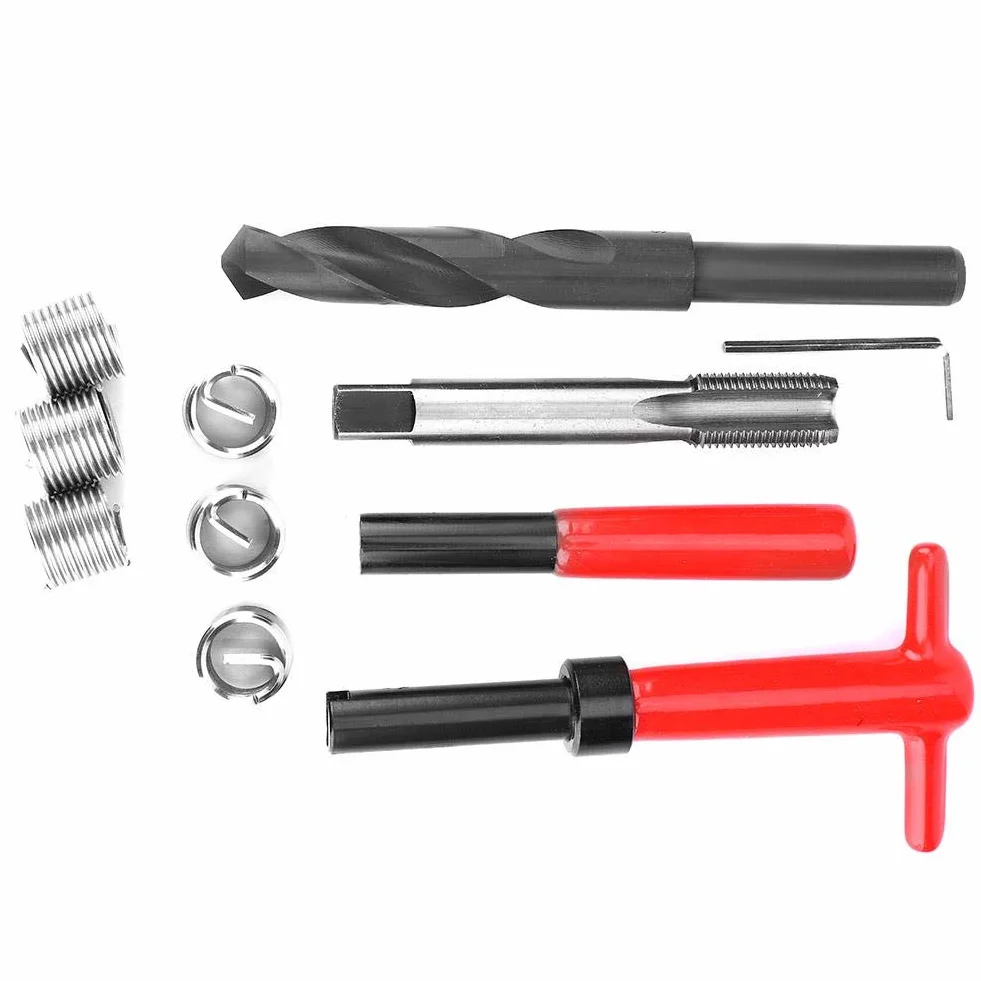 Set di riparazione filettatura M16 x 1,5 in acciaio INOX 11 pezzi