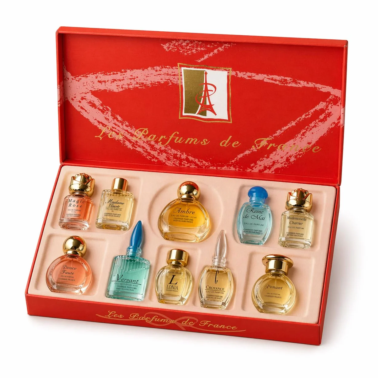 Charrier Parfums - Cofanetto di lusso Top Ten con 10 Eau de Parfum in miniatura 52,7 ml