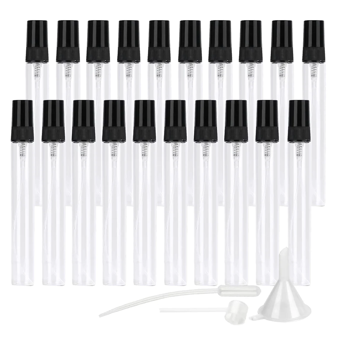 100 Pezzi 10ml Vuoto Flacone Spray Vetro Trasparente, Bottiglia di Profumo, Mini Flacone Spray per Nebbia Riutilizzabile Portatile, Piccolo Spray Tascabile, Cosmetica, Viaggio