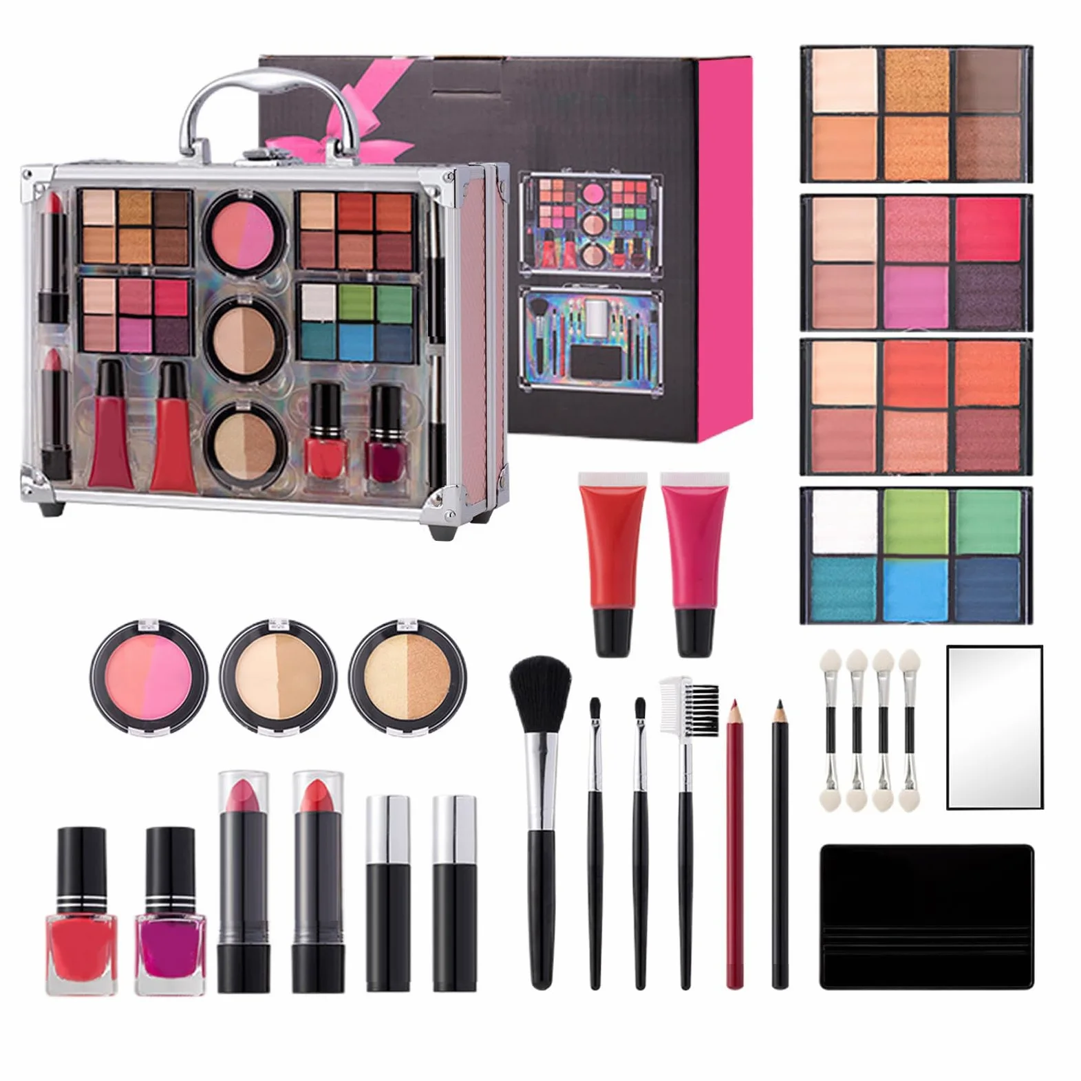 Kit Trucco Completo Ombretto Rossetto Fard Impermeabili per Trucco | kit di trucco per principianti per Casa, Viaggio, Vacanza, Viaggi d'Affari, Performance sul Palco, Eventi, Feste, Uscite