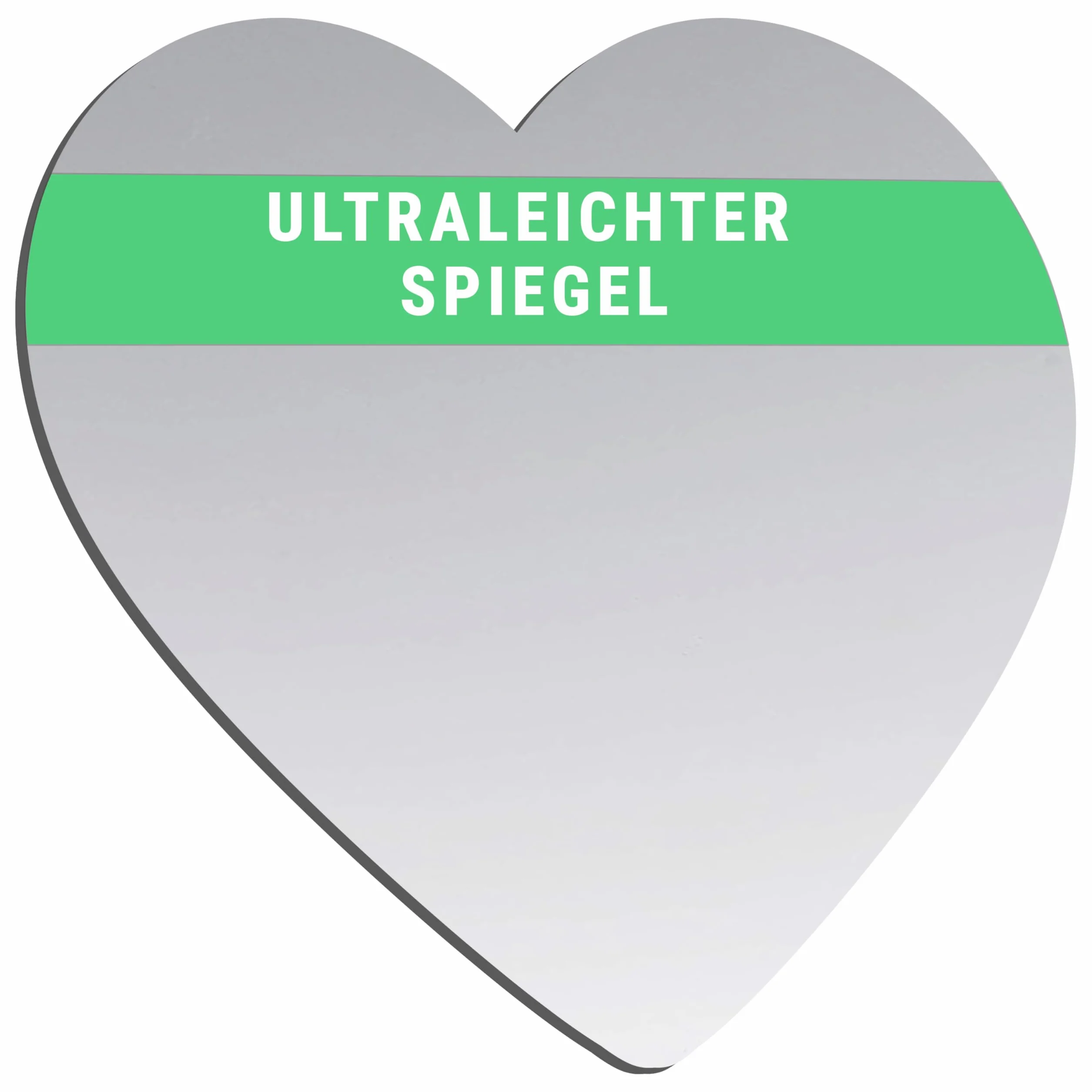 Specchio a mano acrilico a forma di cuore ultra piatto 5,5 cm per decorazione fai da te