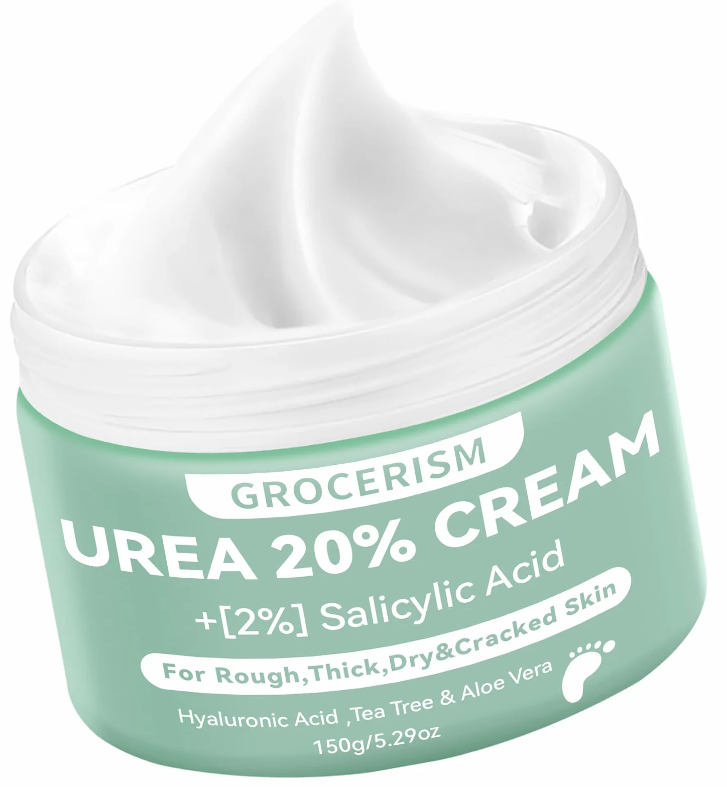 Crema Piedi Urea 20% 150g || Crema Piedi e Mani Con Acido Ialuronico, Tea Tree, Aloe Vera – Idratazione Profonda, Calli-20% 150g
