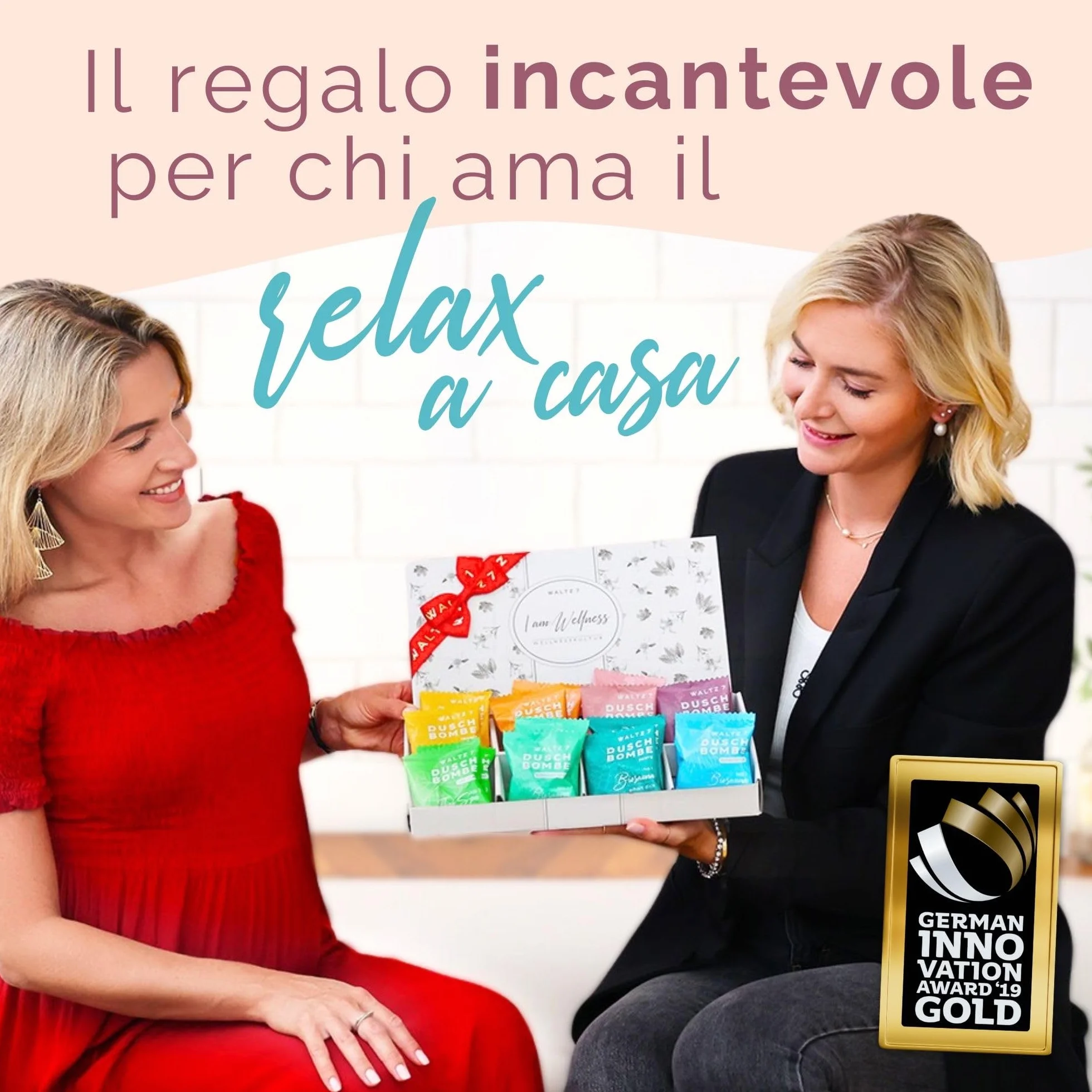 WALTZ 7 Set Bombe da Doccia, 16 Pastiglie, 8 Profumi Naturali, Aromaterapia per Relax e Benessere, Oli Essenziali, Idee Regalo Donna, Uomo, Compleanno, Originale Utile