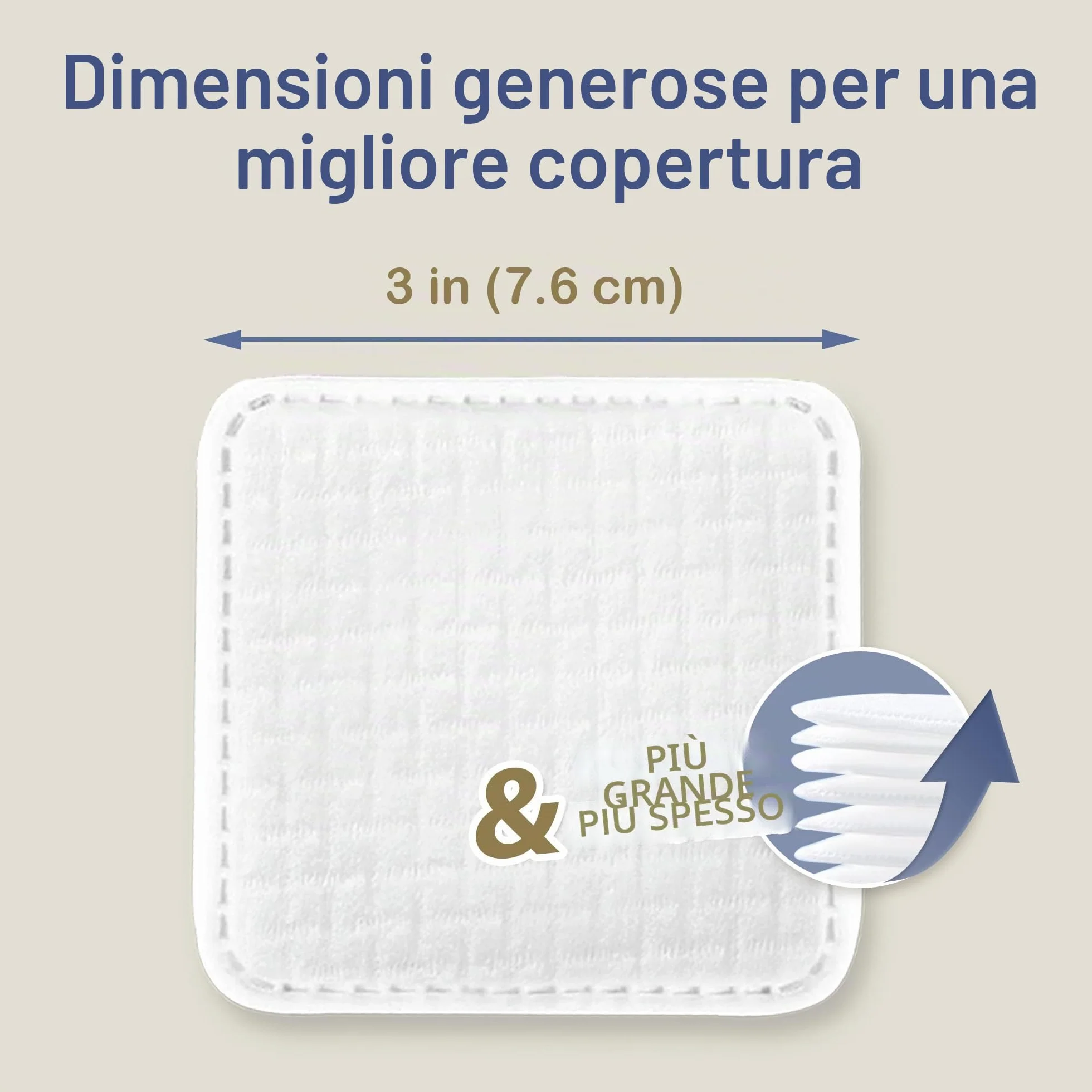 Ourmed Life Grandi dischetti di cotone per la rimozione del trucco, morbidi e privi di lanugine con design con cuciture pressate, resistenti cuscinetti struccanti per la pulizia del viso su tutti i