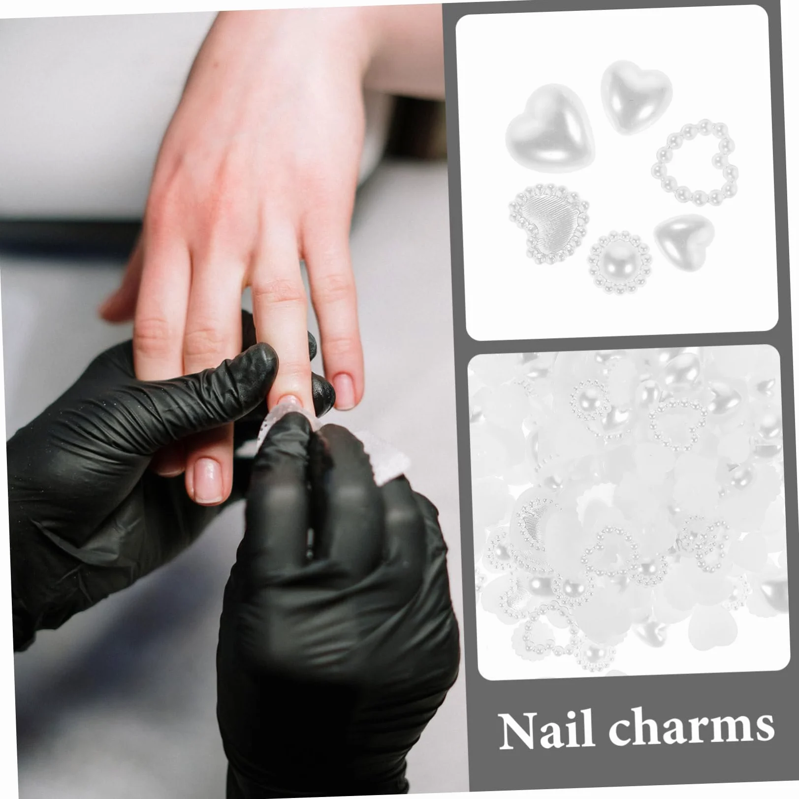 5 Pezzi 1 Accessori Per Unghie Di Perle Arte Unghia Gioielli Per Manicure Ciondoli Per Unghie Da Donna Forniture Per Unghie Bianca Plastica