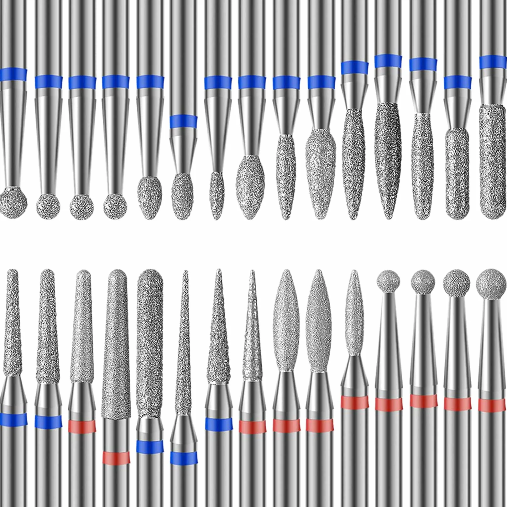 Punte Fresa Unghie Homeet 30pcs Set Acciaio al Tungsteno Diamante per Trapano Elettrico