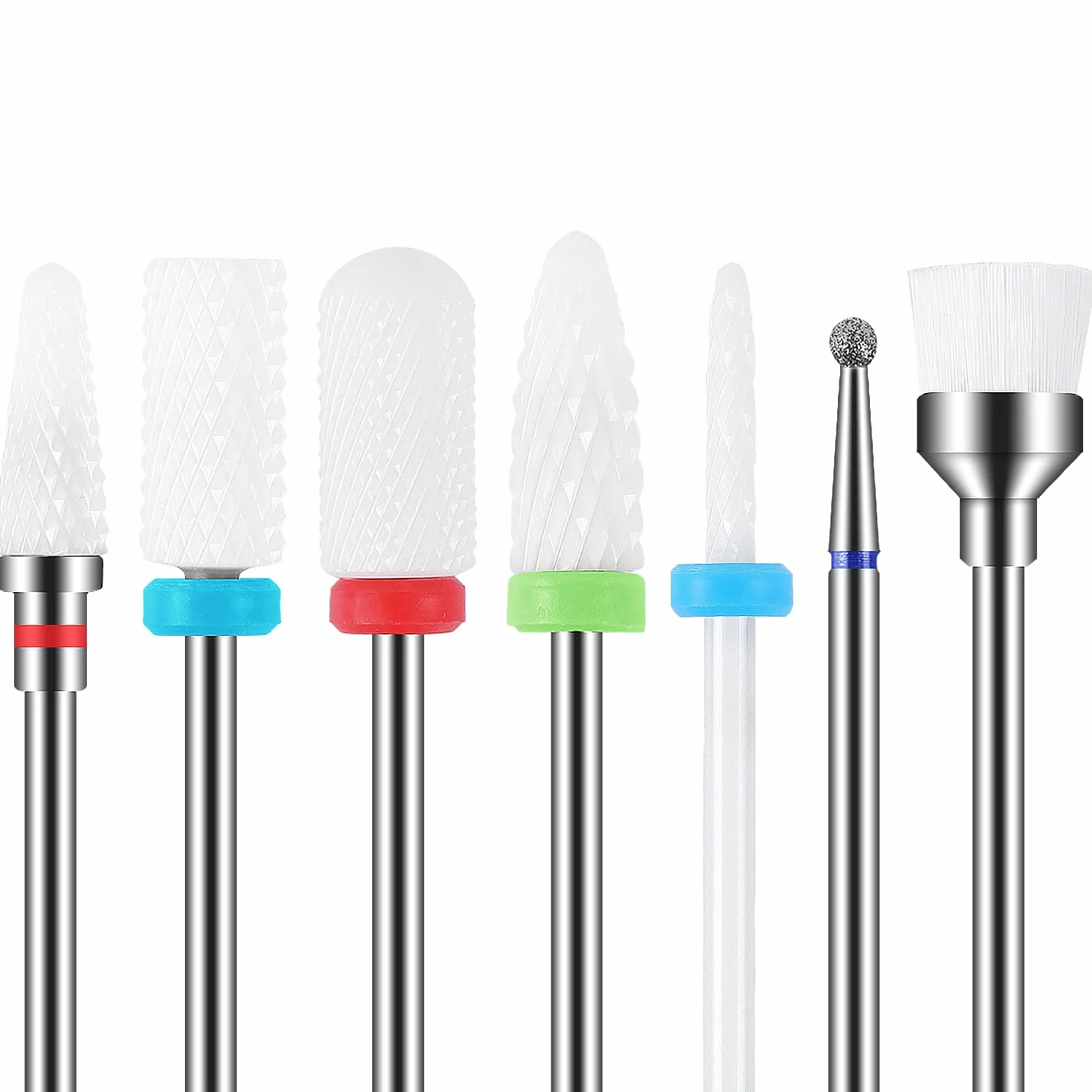 MAQUITA Set di manicure elettrico 7 pezzi Kit trapano unghie 3/32" Ceramica Lima