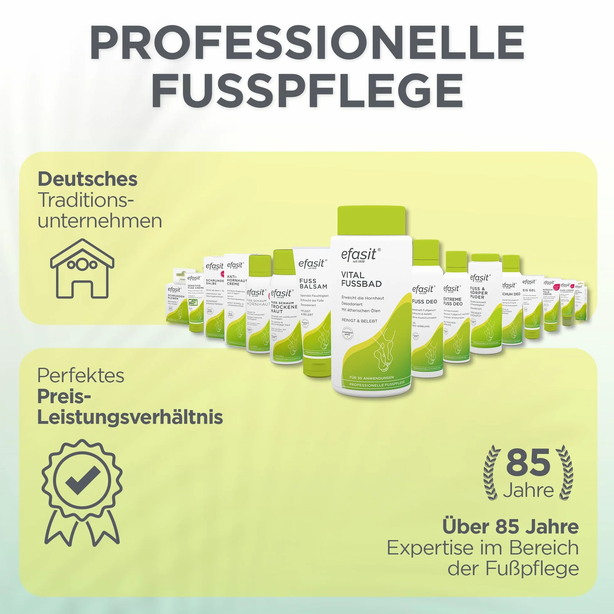 efasit Vital pediluvio 400 g – Additivo basico per calli per piedi profumati, curati e rilassati, ammorbidendo i calli, fino a 30 usi