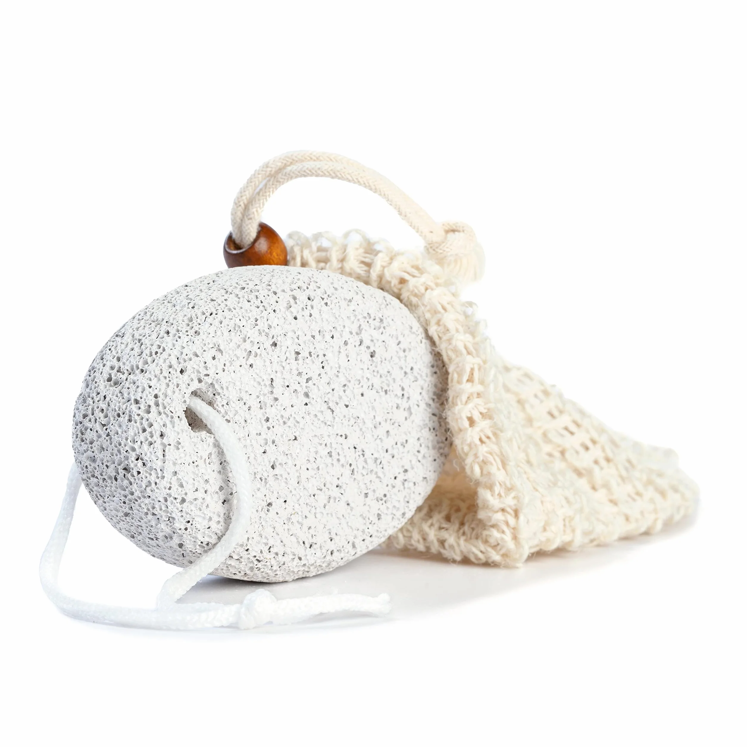 Pietra Pomice Origine Naturale per Piedi Rimuove Calli e Talloni Screpolati Pedicure Scrub Piedi Pulizia Talloni in kit con Guanto Scrub Corpo Sisal