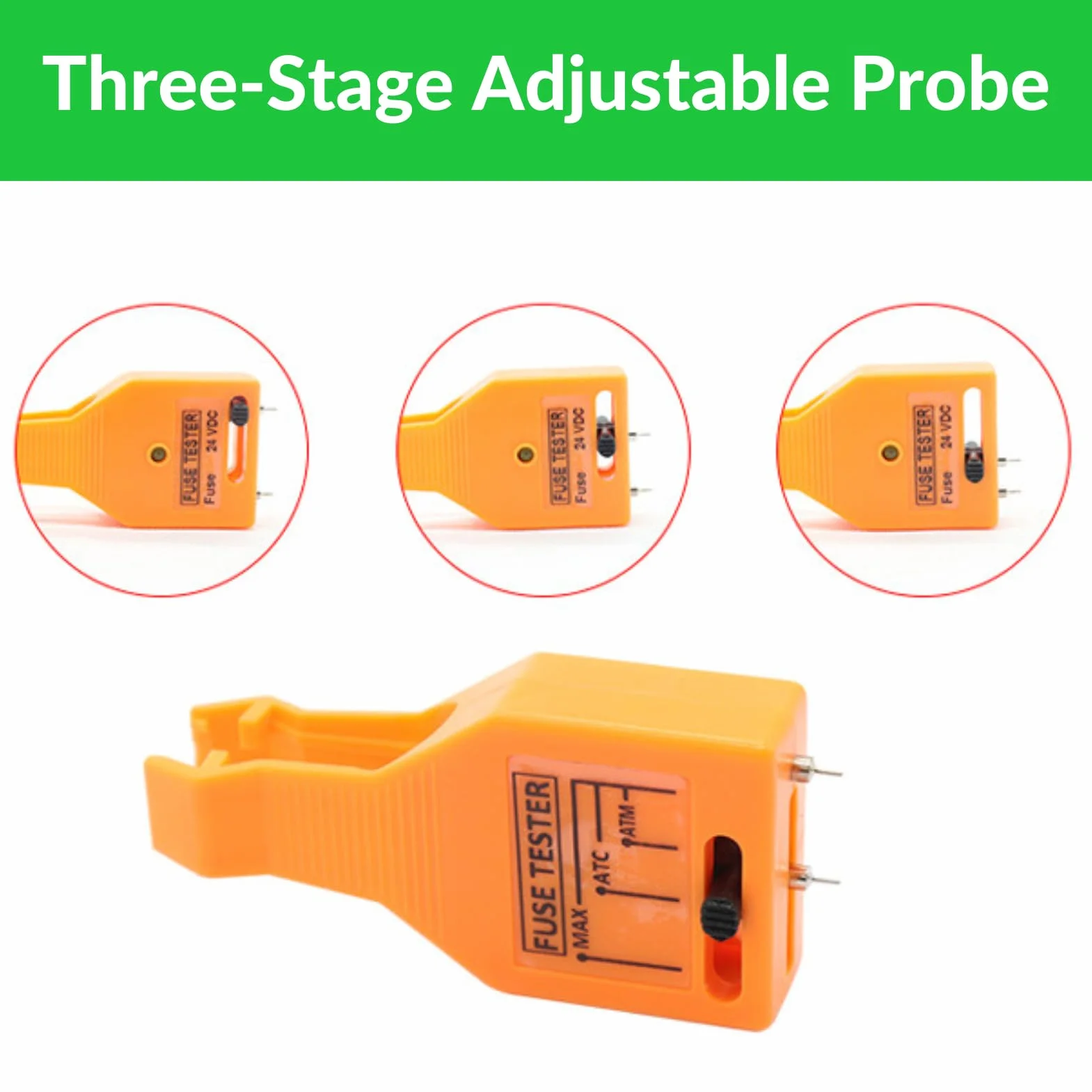 Jadeshay Tester Fusibili DC 24V Auto Multifunzionale con Indicatore LED per Fusibili Mini Standard e Grandi