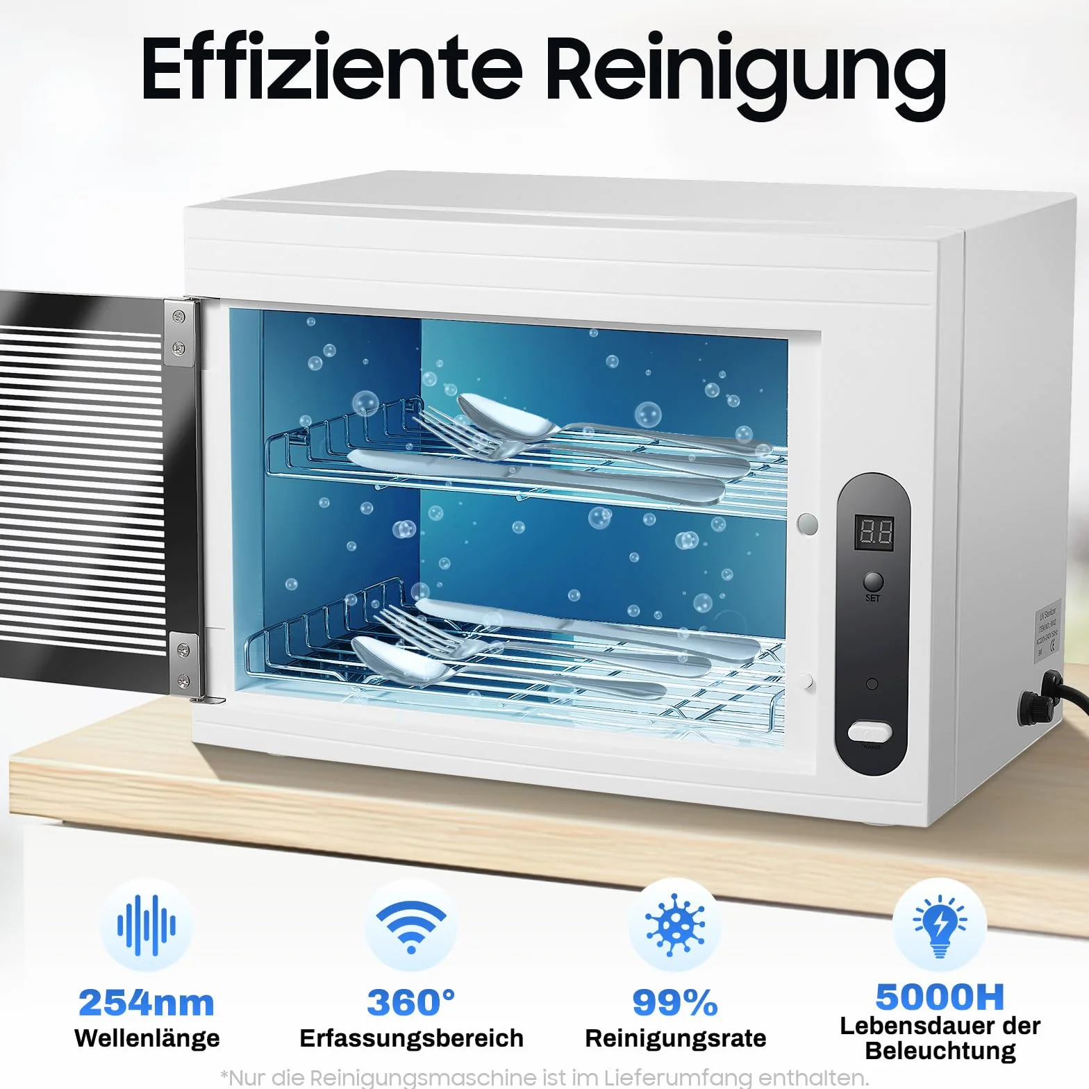 Sterilizzatore UV con timer per la sterilizzazione di strumenti manicure, sterilizzazione di saloni di unghie, sterilizzatore a LED con regolazione timer, 6 W 220 V.
