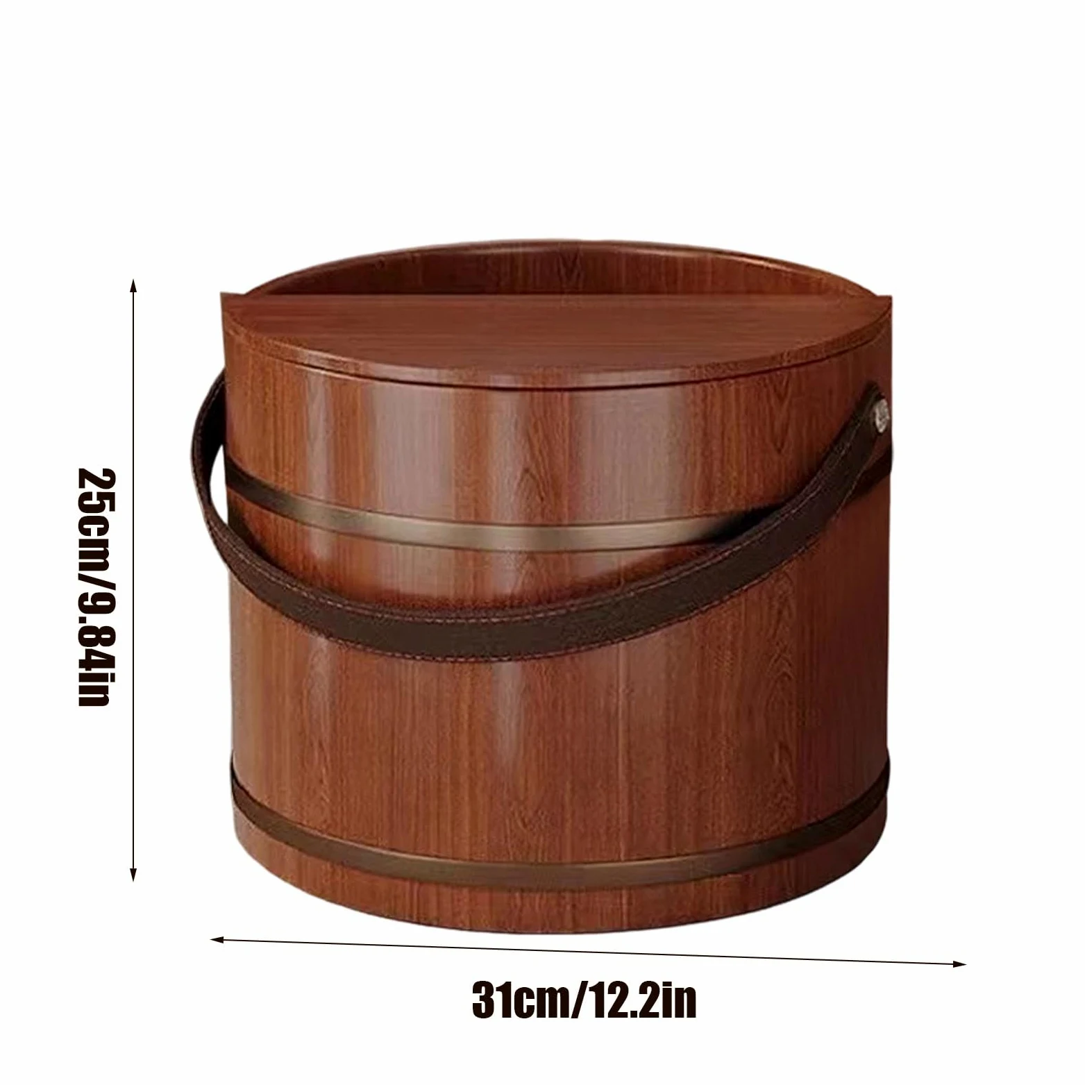 Bacino per Bagno Piedi,Estetica con Coperchio - Vassoio in Legno Ammollo per Piedi - per Bagno Casa Camera Spa Istituzione E Cura delle Mani