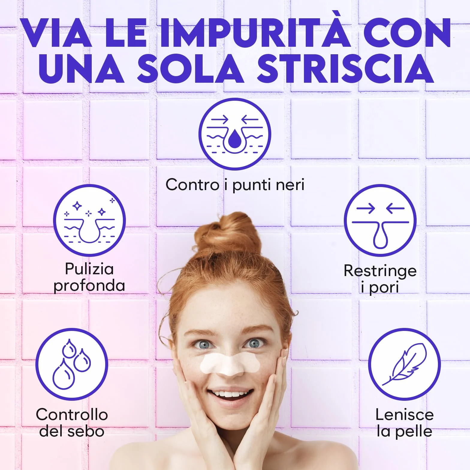 Cerotti Punti Neri Naso – Cerotti per Punti Neri con Amamelide e Niacinamide – Pore Strips per Rimuovere Bianchi e Liberare i Pori (24 Pezzi)