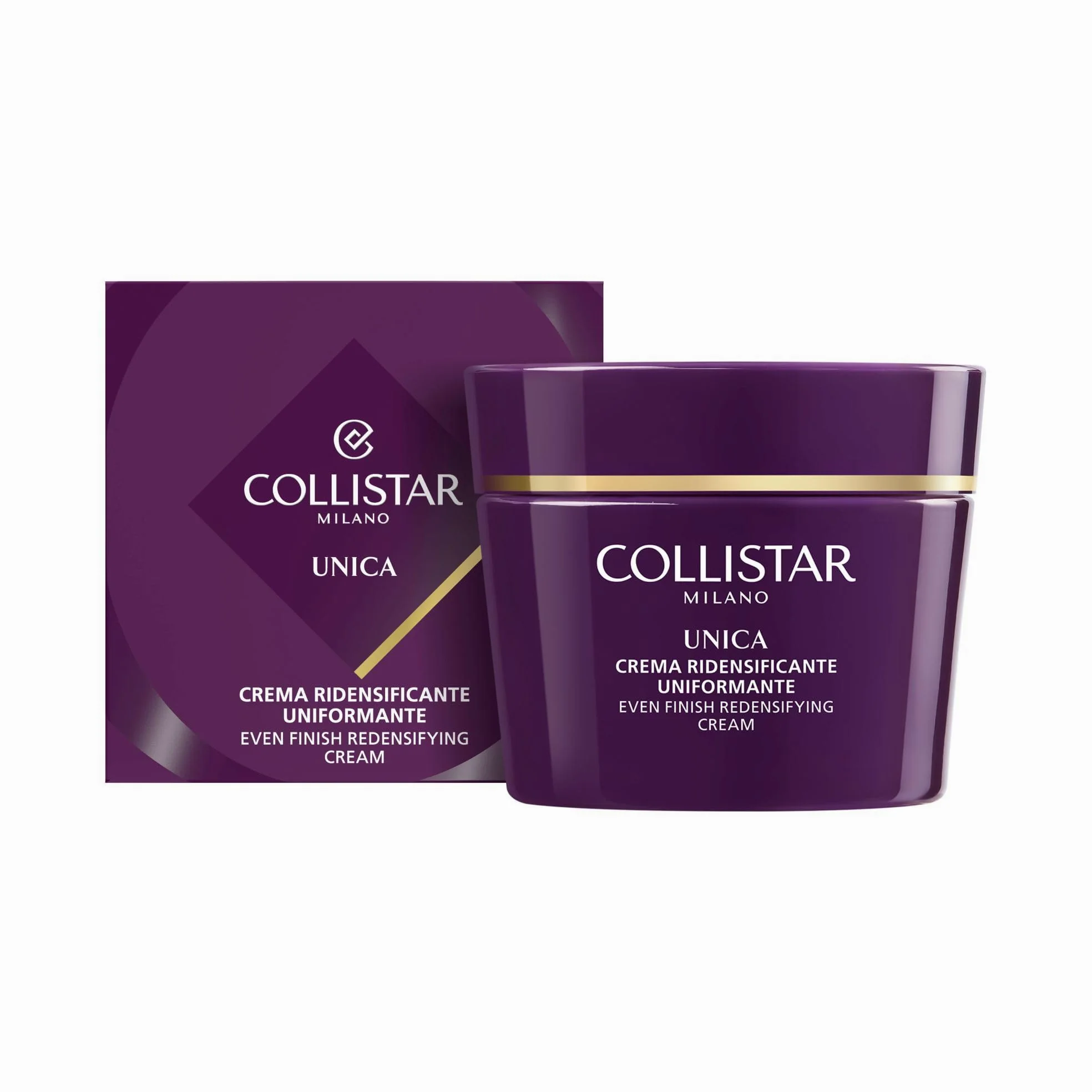 Collistar Unica Crema Viso Uniformante, Rende la Pelle Luminosa e Uniformata, Texture Ricca e Vellutata, Stimola la Produzione di Collagene, Senza Siliconi, 50 ml