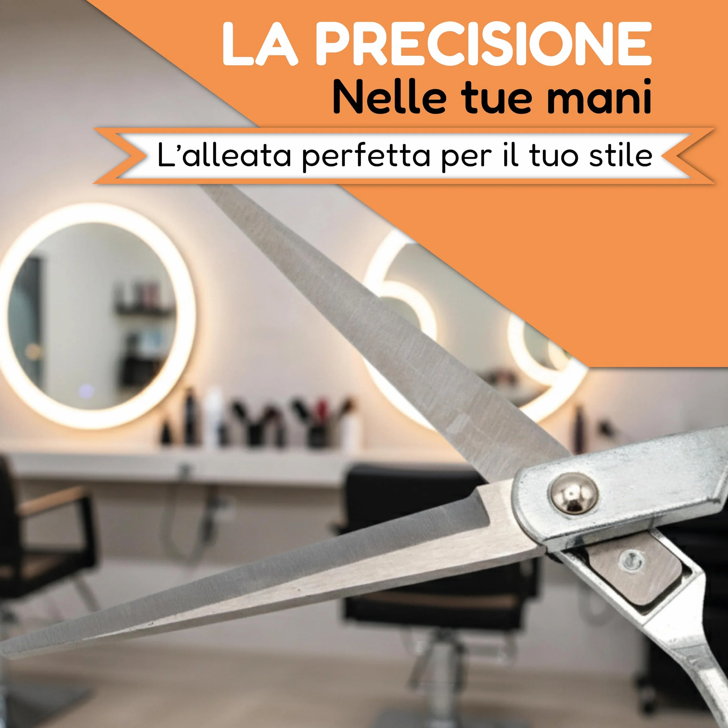 Forbici Parrucchiere Professionali 6 Pollici Acciaio Inox Ergonomiche con Custodia per Barbiere Uomo Donna